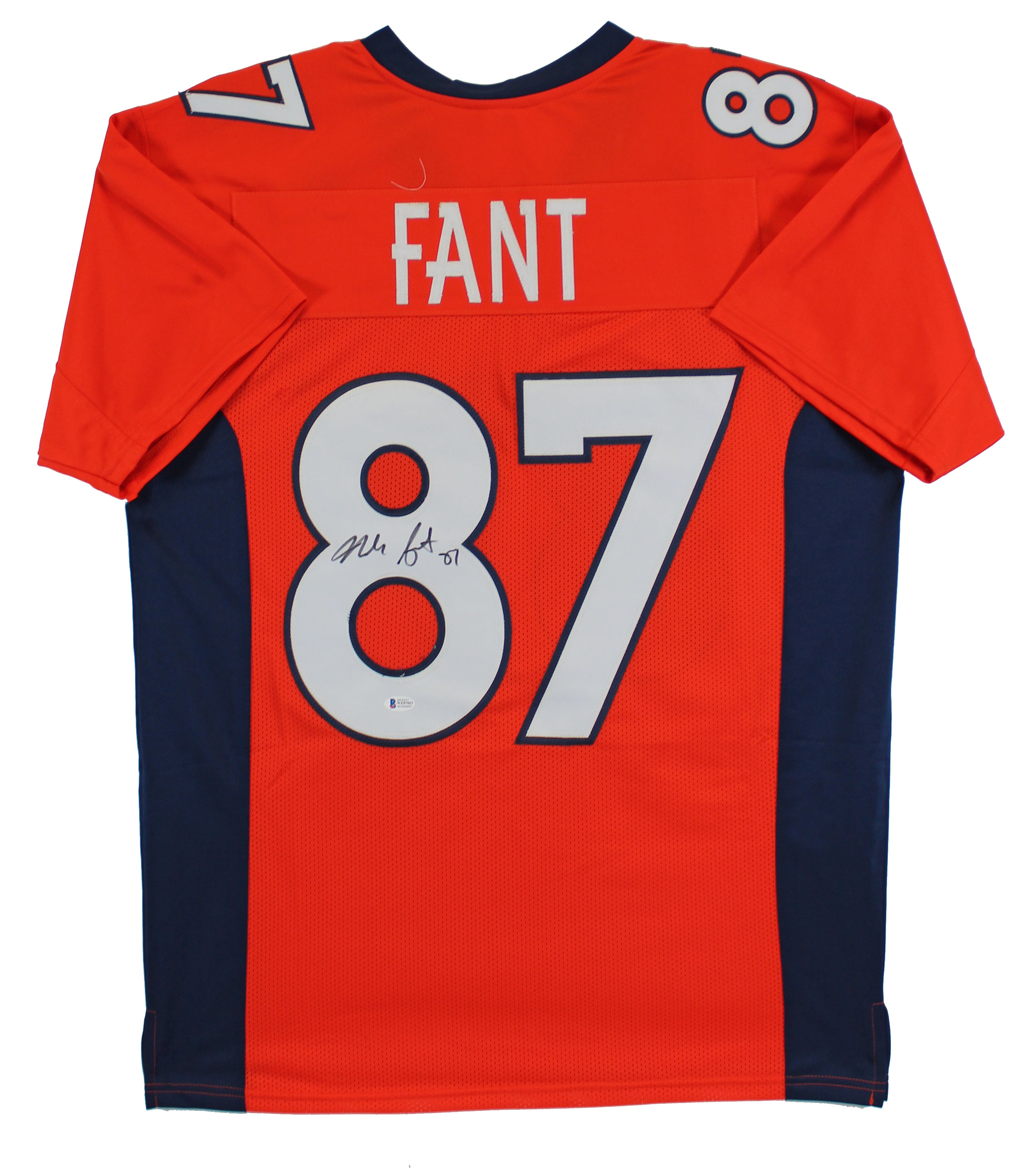 Noah Fant Authentic Signed Orange Pro Style Jersey Autographed BAS Witnessed
