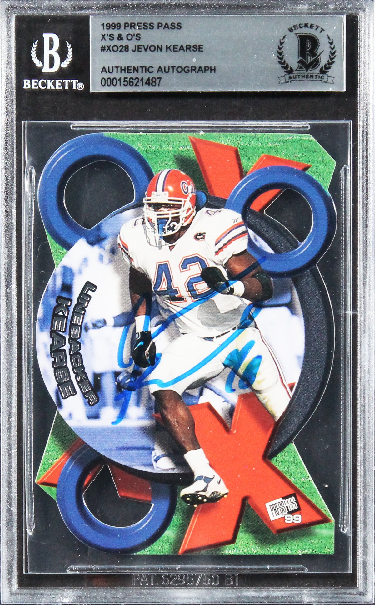 Titans Jevon Kearse Signed 1999 Press Pass X's & O's #XO28 Rookie Card BAS Slab