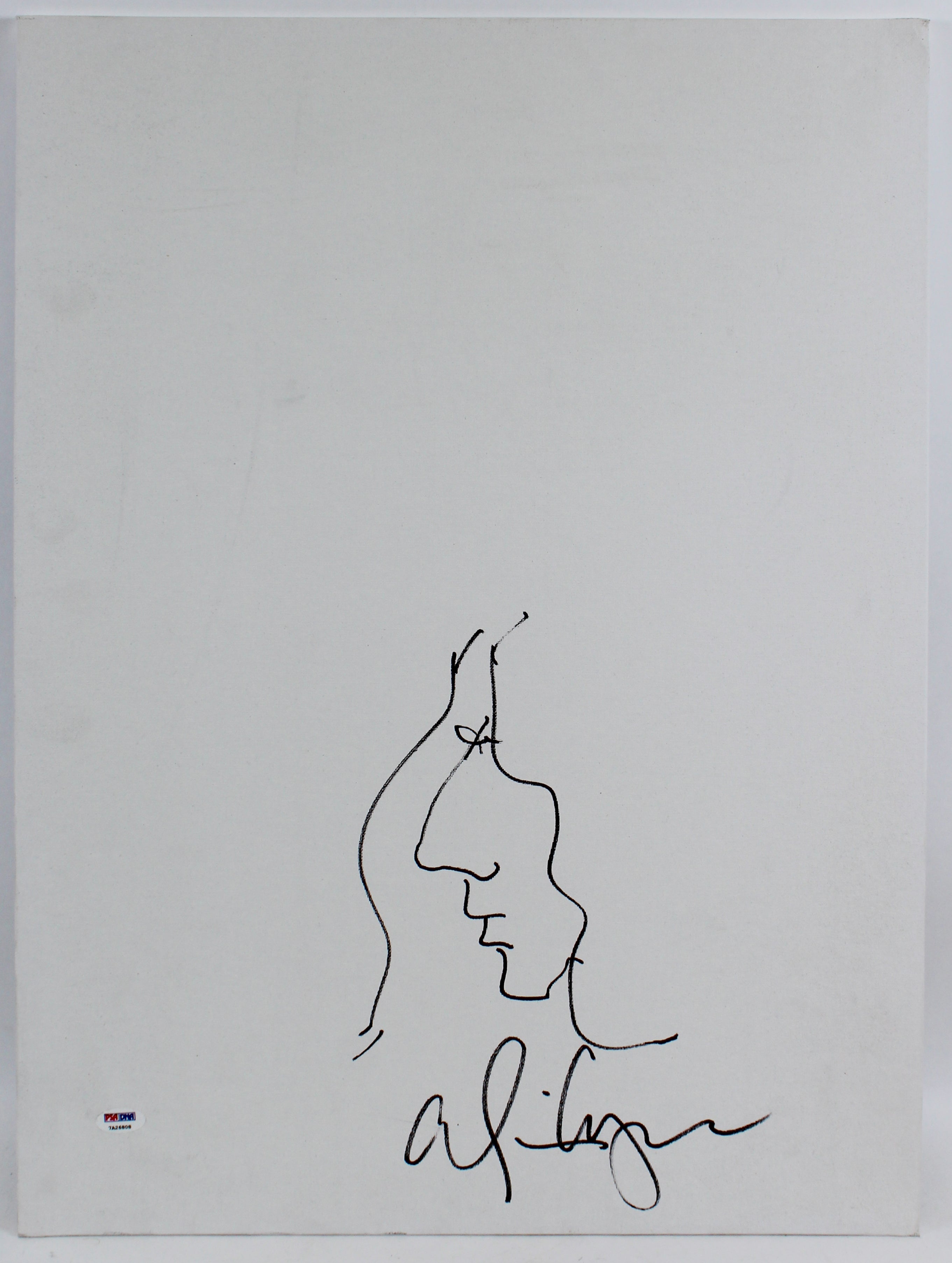 Alice Cooper Signed 18x24 Hand Drawn Self Portrait Sketch PSA/DNA ITP #7A26808
