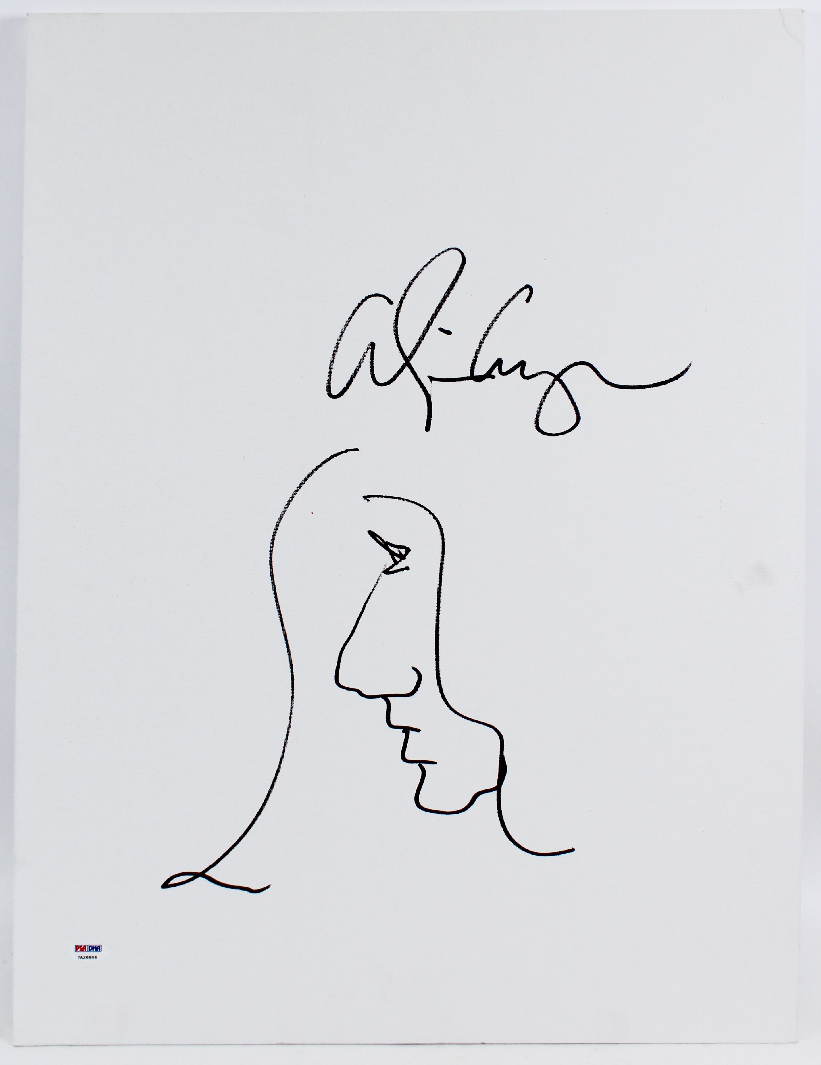 Alice Cooper Signed 18x24 Hand Drawn Self Portrait Sketch PSA/DNA ITP #7A26806