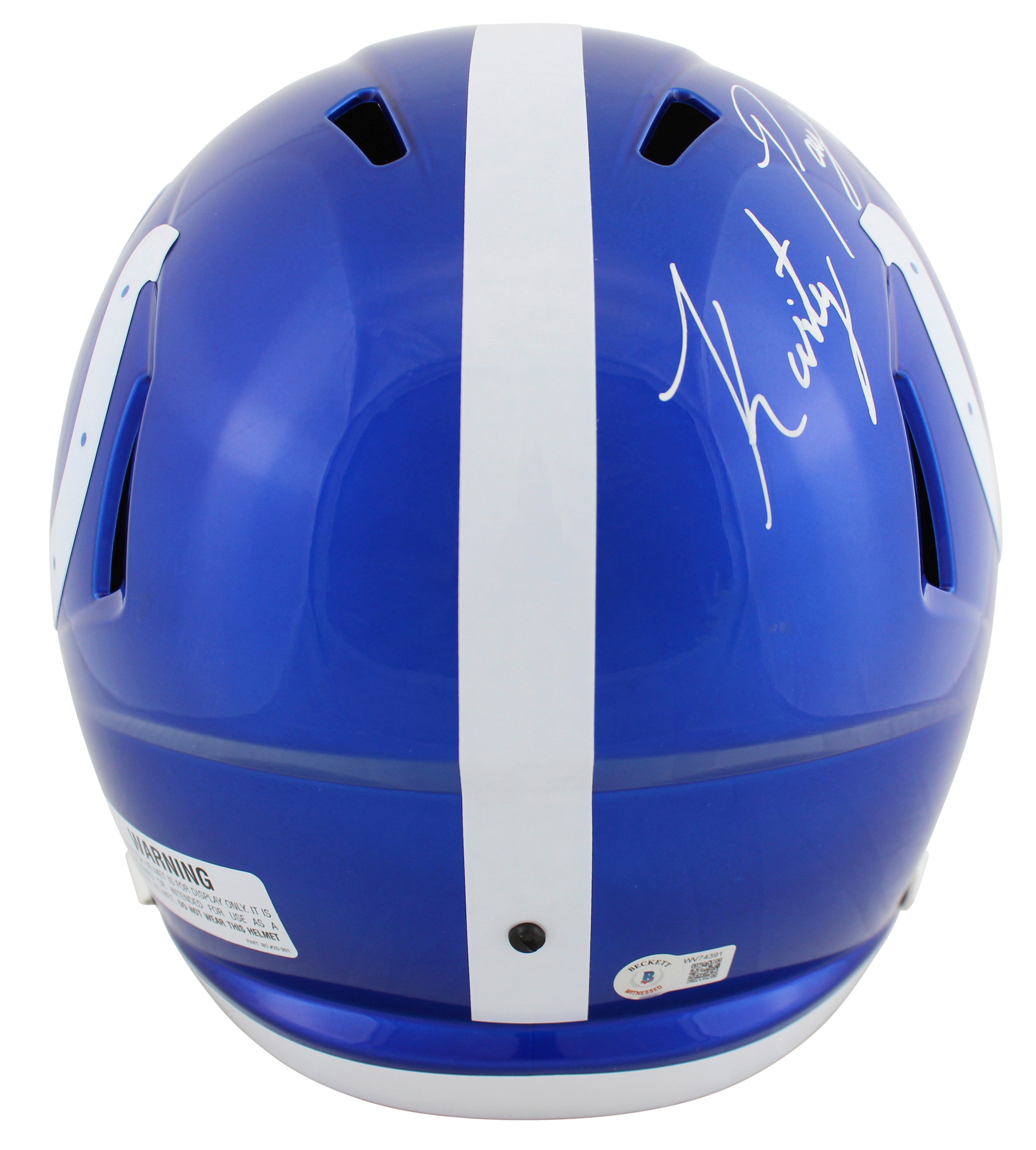 Colts Kwity Paye Authentic Signed Flash Full Size Speed Rep Helmet BAS Witnessed