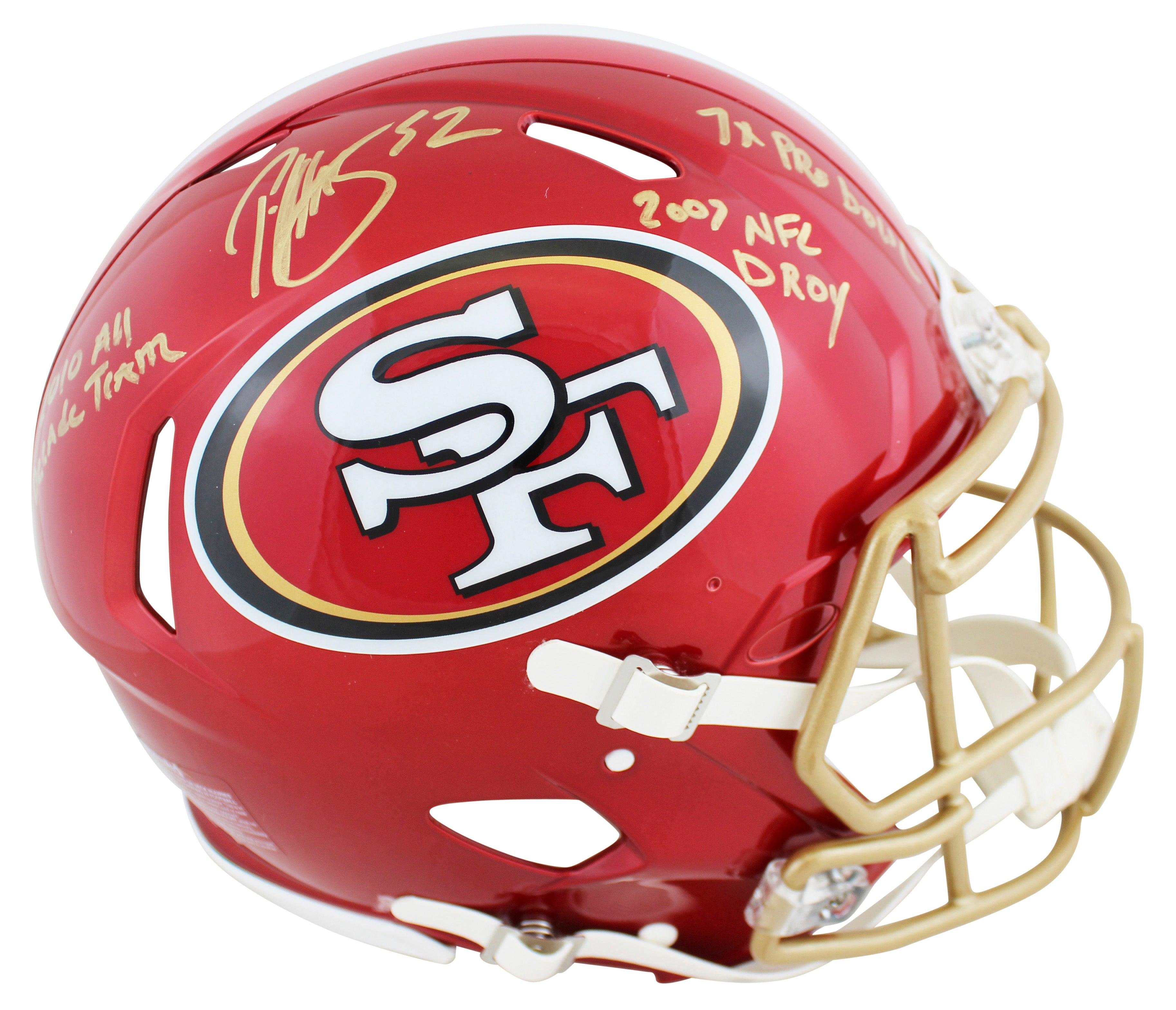 49ers Patrick Willis "3x Insc" Signed Flash F/S Speed Proline Helmet BAS Witness