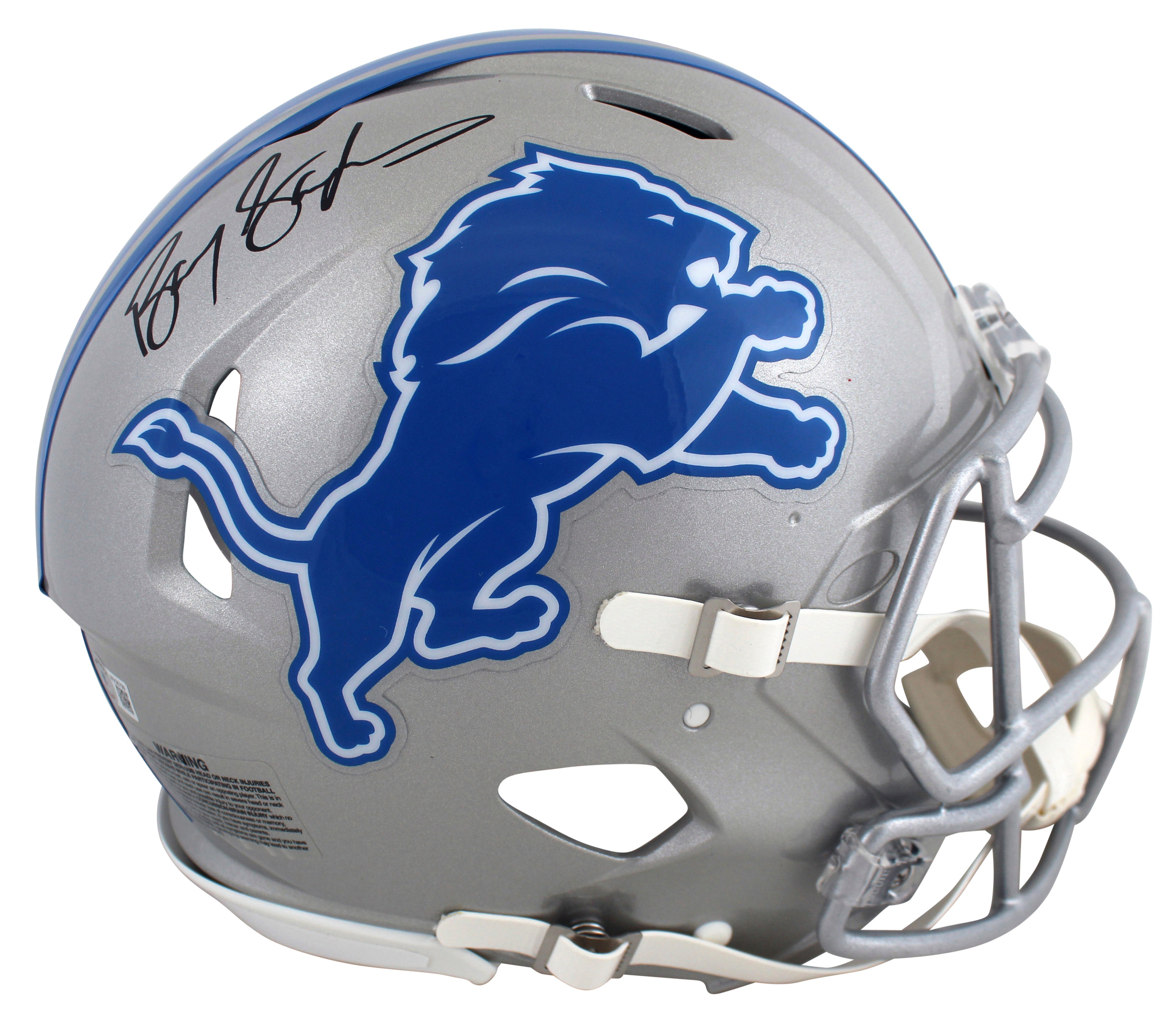 Lions Barry Sanders Authentic Signed Full Size Speed Proline Helmet BAS