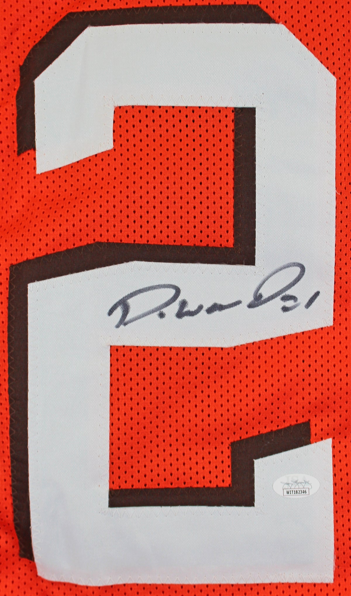 Denzel Ward Authentic Signed Orange Pro Style Jersey Autographed JSA Witnessed
