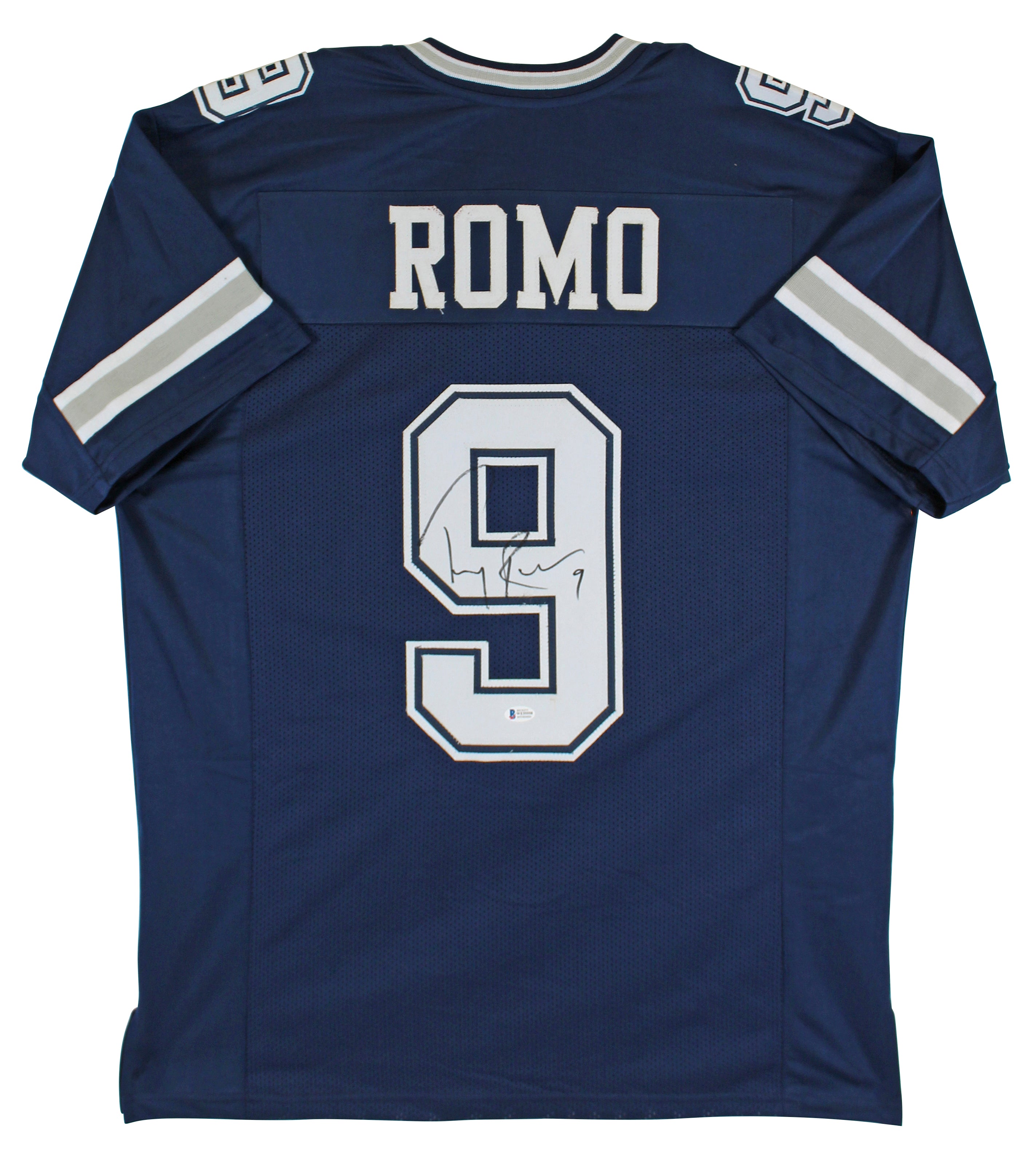 Tony Romo Authentic Signed Navy Blue Pro Style Jersey Autographed BAS Witnessed