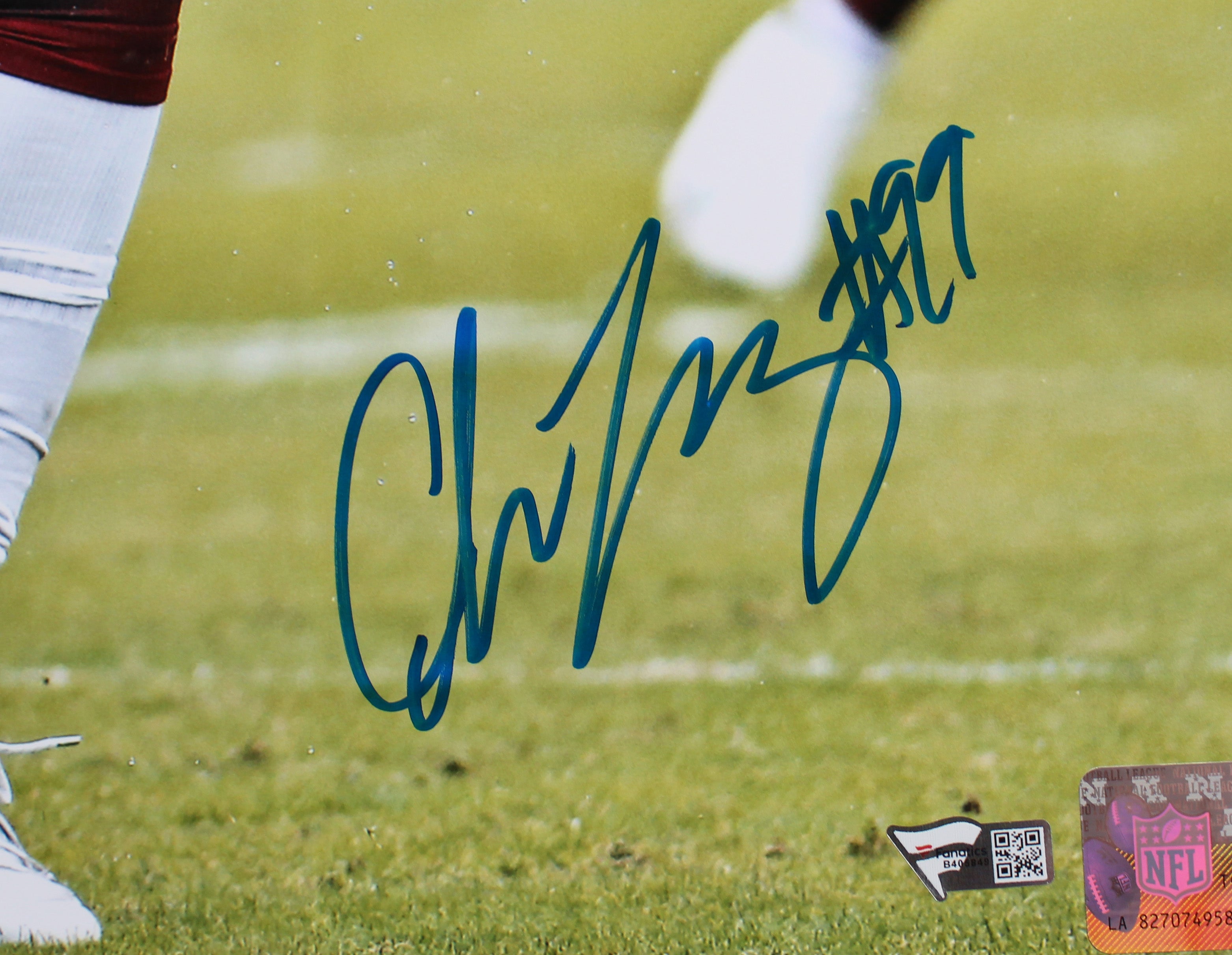 WFT Chase Young Authentic Signed 16x20 Photo Autographed Fanatics COA