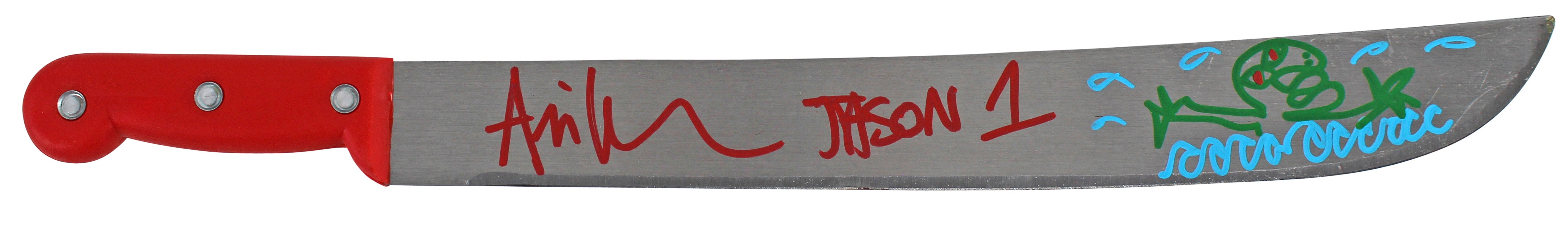 Ari Lehman Friday The 13th "Jason 1" Signed Machete w/ Sketch BAS Witnessed