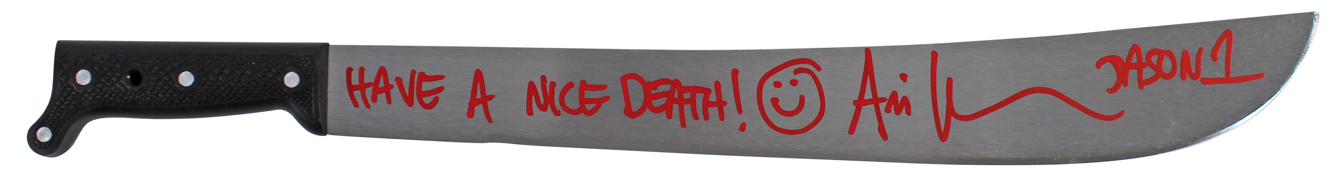 Ari Lehman Friday The 13th "Have A Nice Death" Signed Machete BAS Witnessed