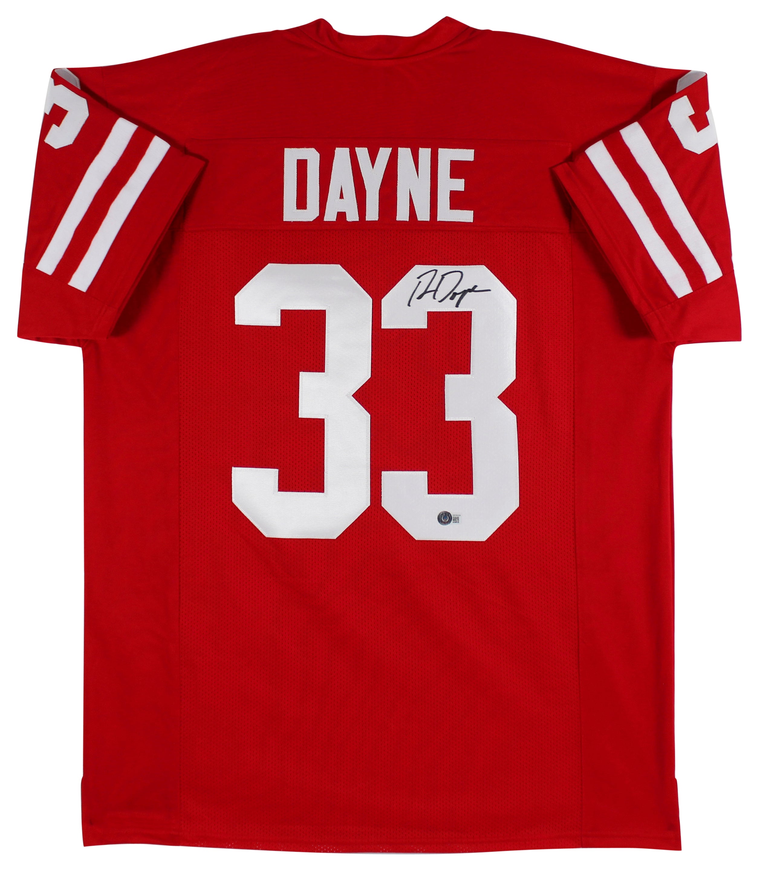 Wisconsin Ron Dayne Authentic Signed Red Pro Style Jersey BAS Witnessed