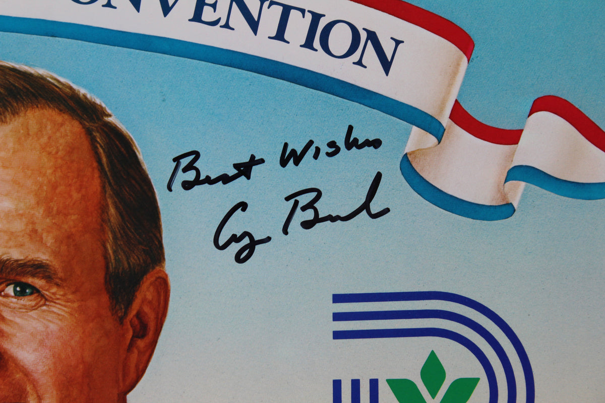 Ronald Reagan & George H.W. Bush Signed 19x25 1984 RNC Poster JSA #Z11843