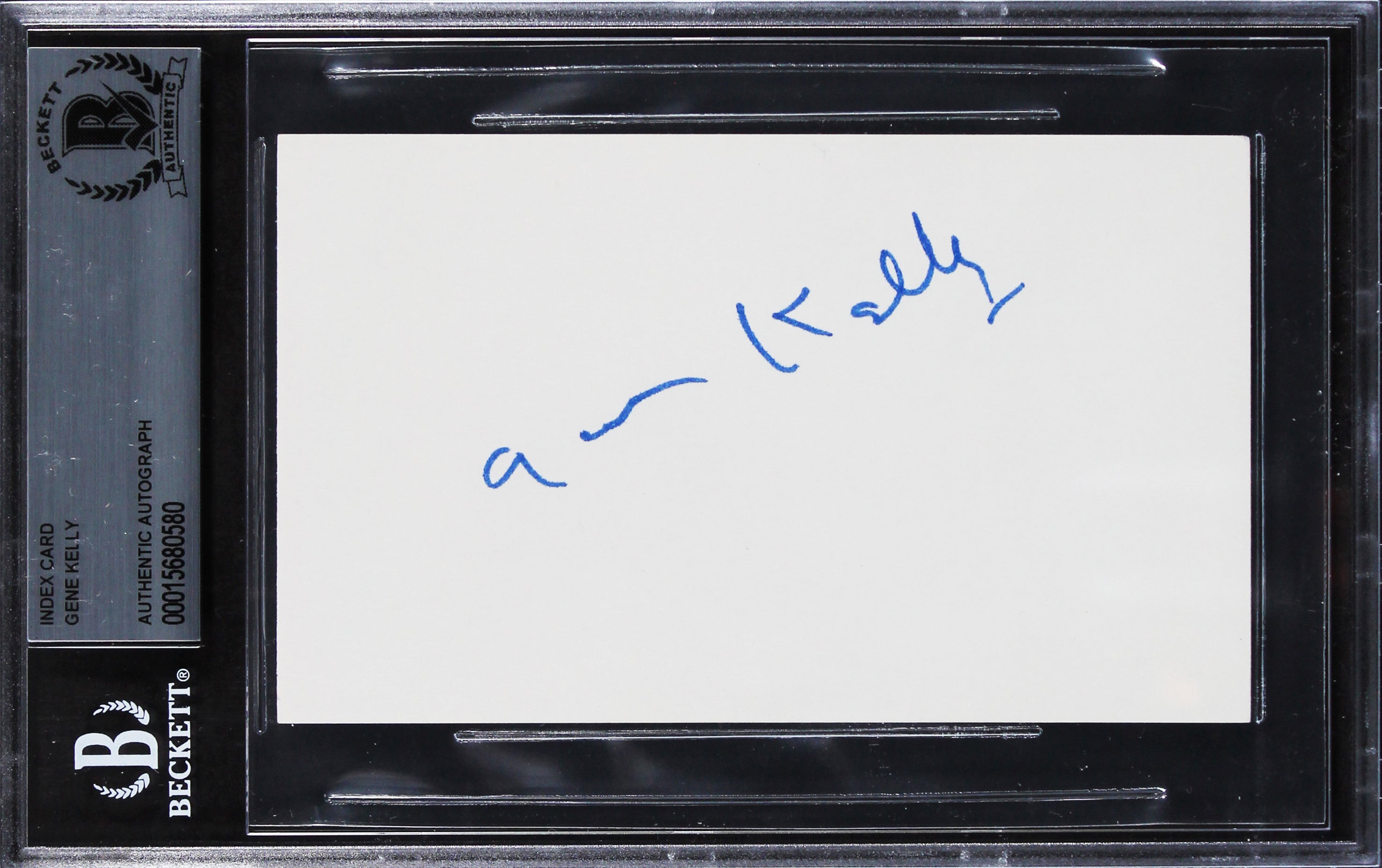 Gene Kelly Singing in the Rain Authentic Signed 3x5 Index Card BAS Slabbed