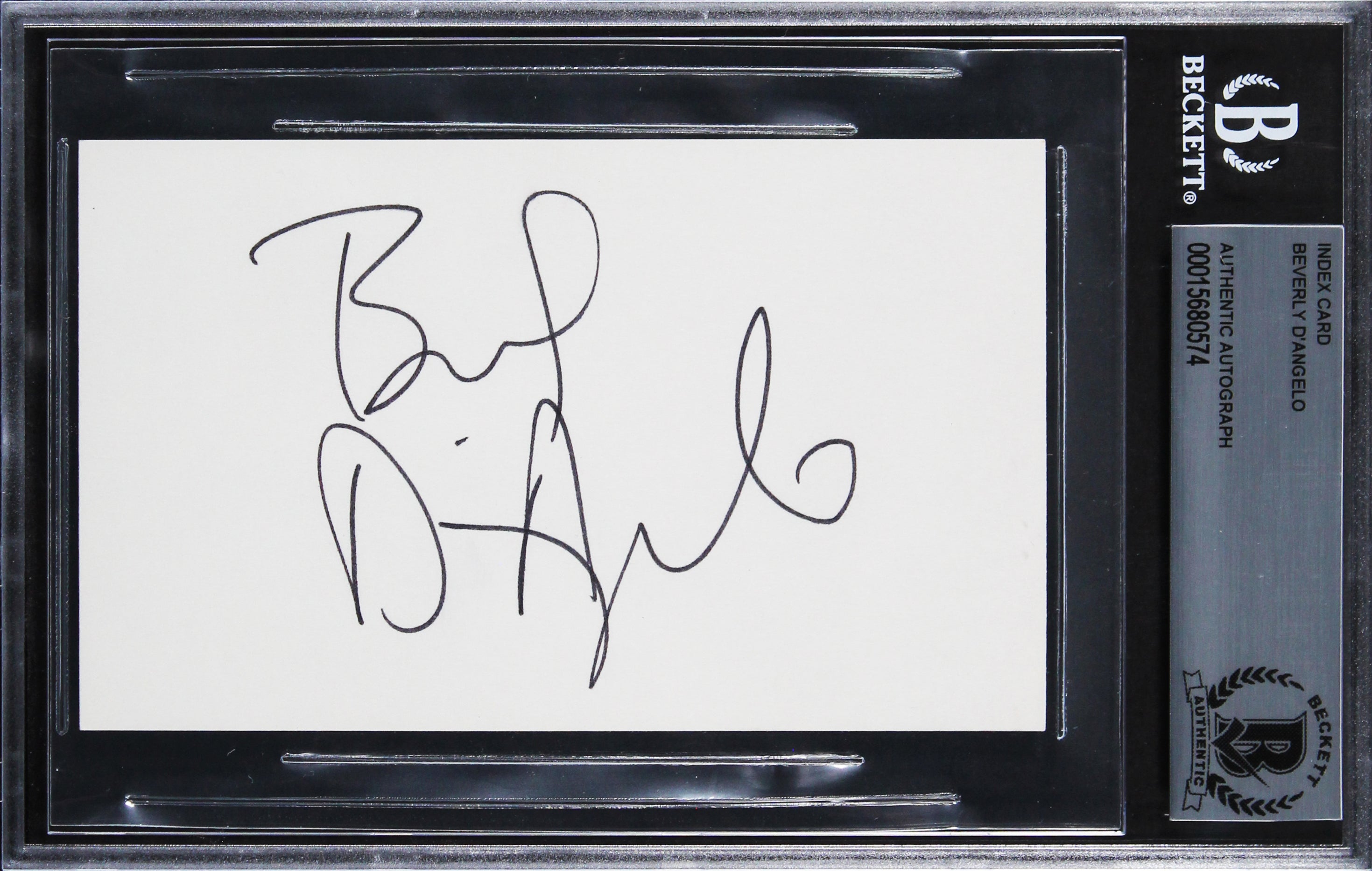 Beverly D'Angelo Christmas Vacation Signed 3x5 Index Card BAS Slabbed 2