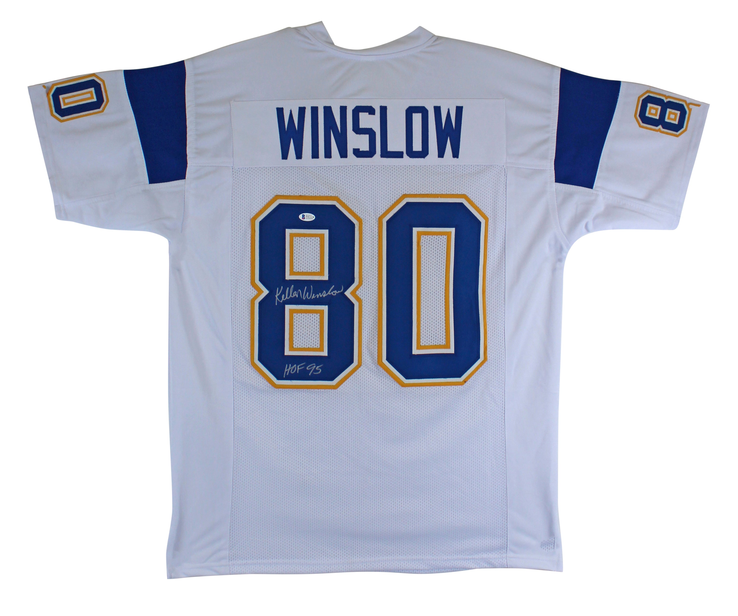 Kellen Winslow "HOF 95" Authentic Signed White Pro Style Jersey BAS Witnessed