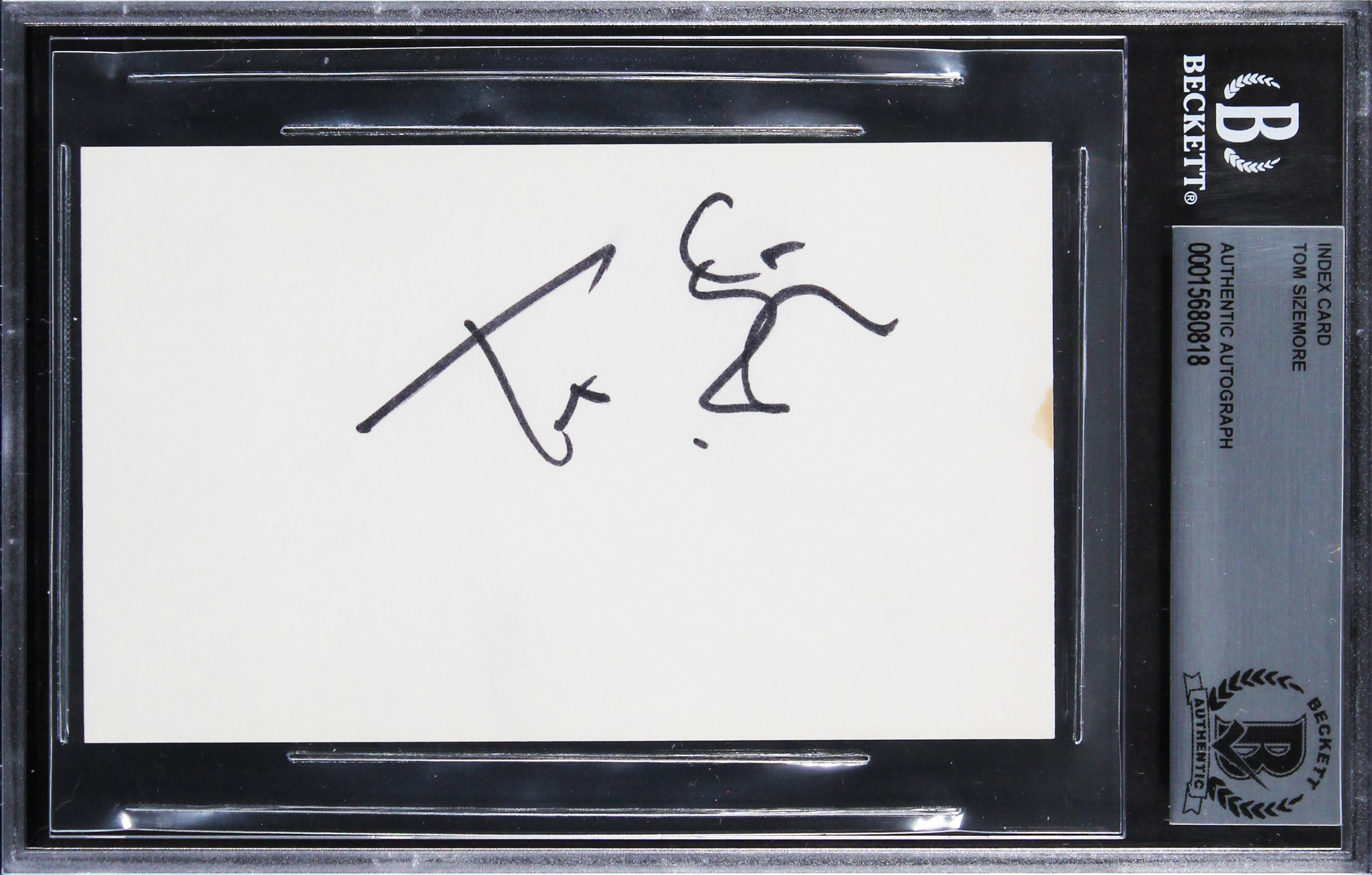 Tom Sizemore Saving Private Ryan Authentic Signed 3x5 Index Card BAS Slabbed