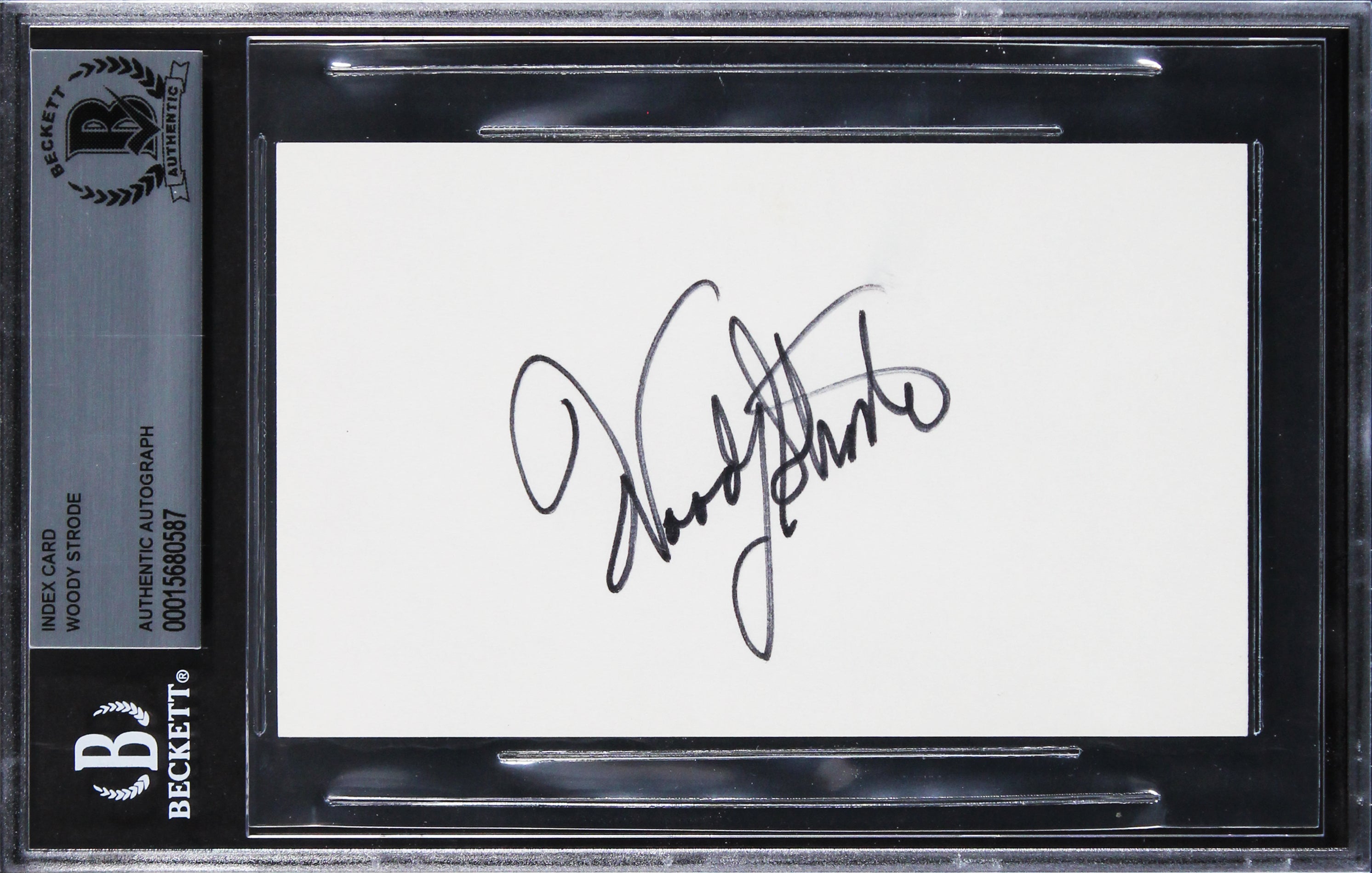Woody Strode Sergeant Rutledge Authentic Signed 3x5 Index Card BAS Slabbed