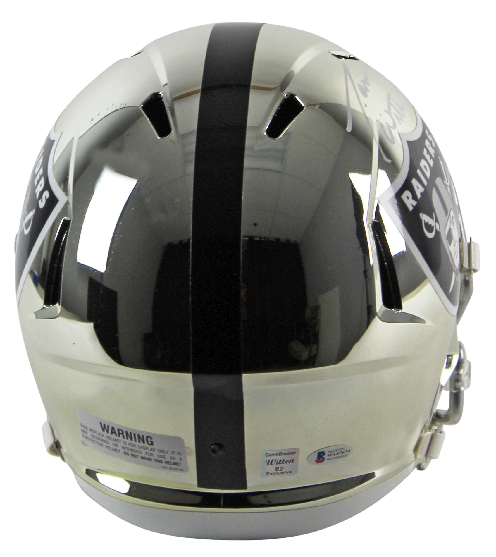 Raiders Jason Witten Raider Nation Signed Chrome Full Size Speed Rep Helmet BAS