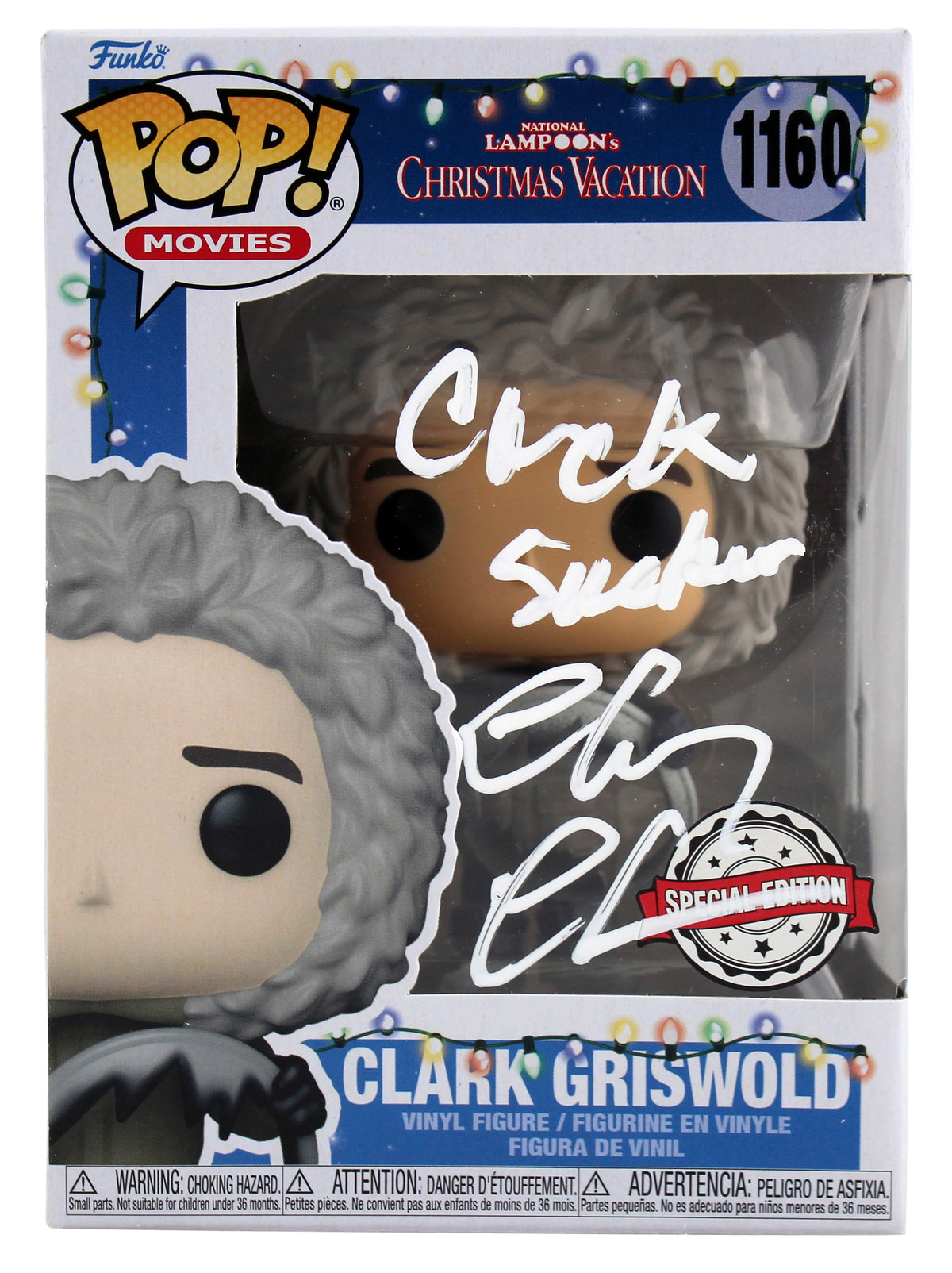 Chevy Chase Christmas VacationSigned #1160 Funko Pop Vinyl Figure BAS #WP73293