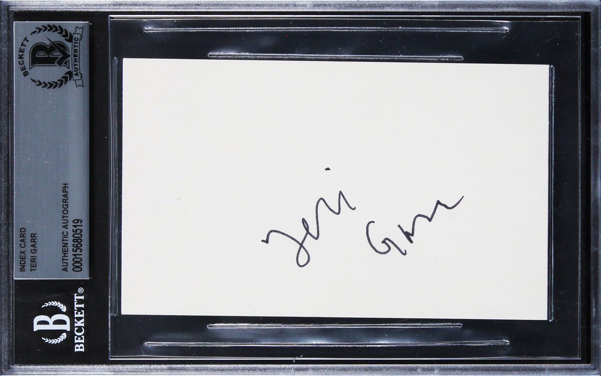 Teri Garr Young Frankenstein Authentic Signed 3x5 Index Card BAS Slabbed 1