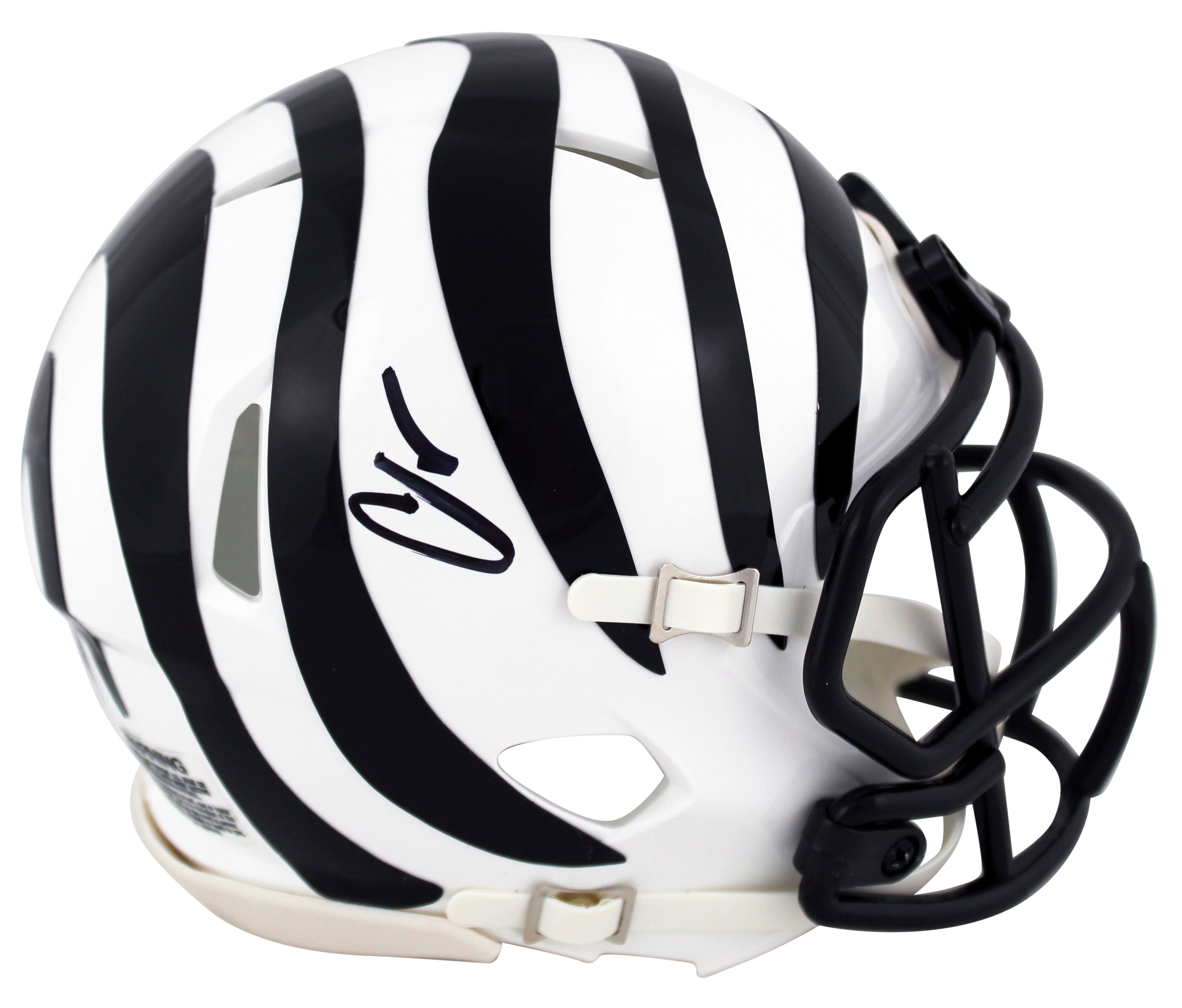 Bengals Chad Johnson Signed 2022 Alt White Speed Mini Helmet BAS Witnessed