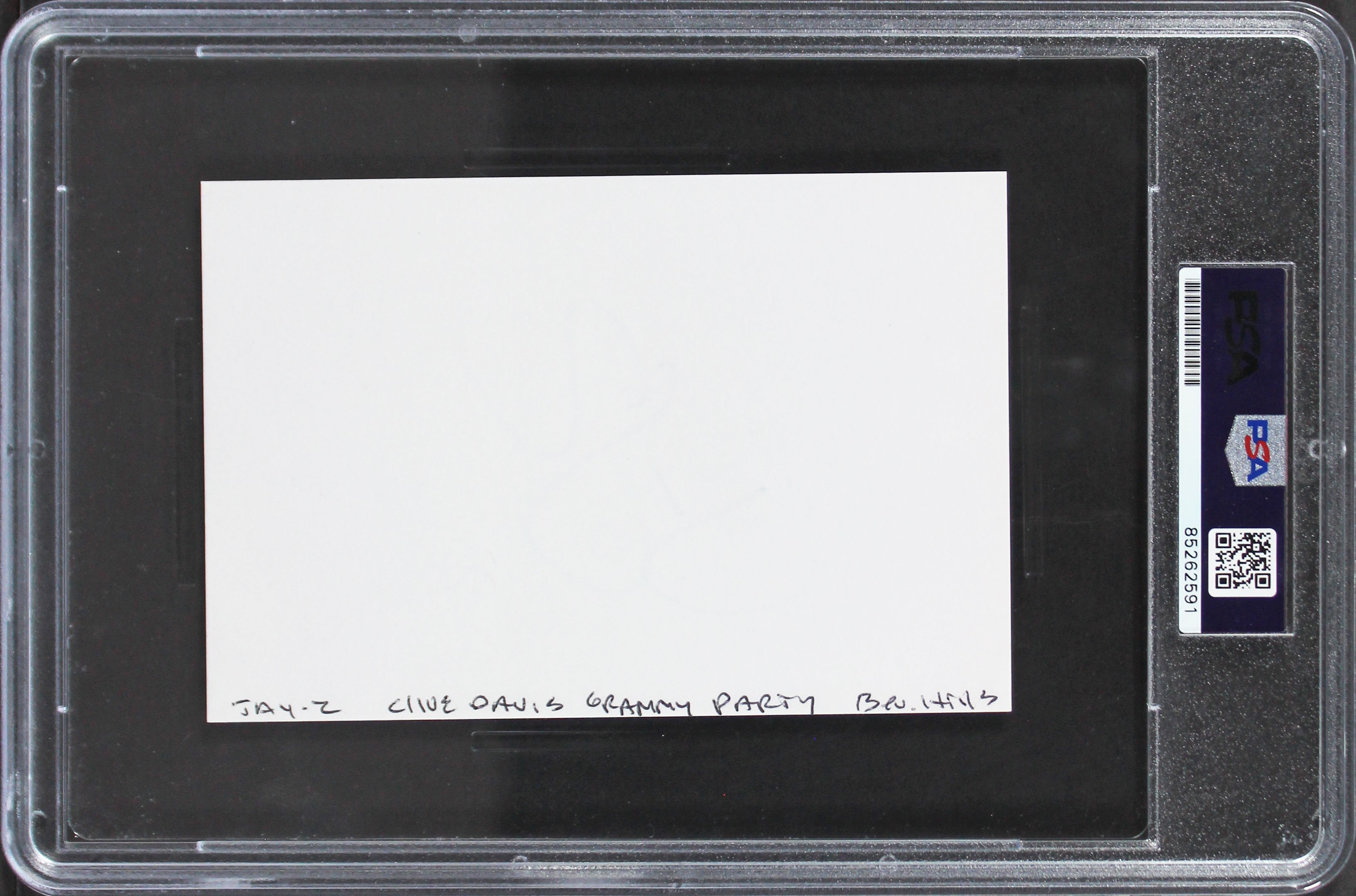 Jay-Z Authentic Signed 4x6 Index Card Autographed PSA/DNA Slabbed