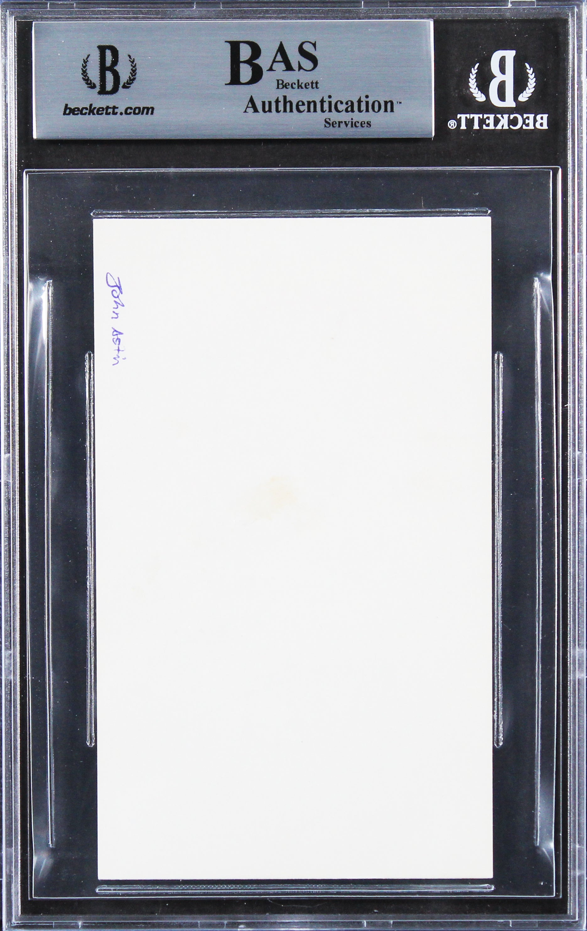 John Astin The Addams Family Authentic Signed 3x5 Index Card BAS Slabbed