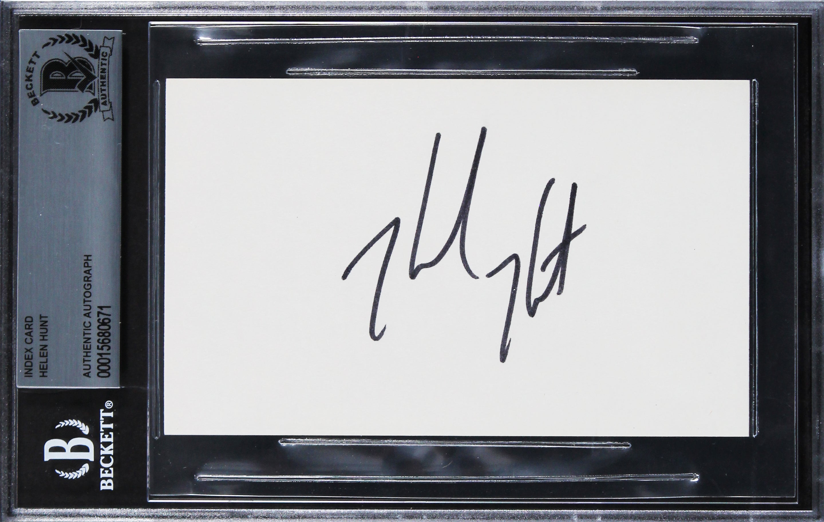 Helen Hunt Mad About You Authentic Signed 3x5 Index Card Autographed BAS Slabbed
