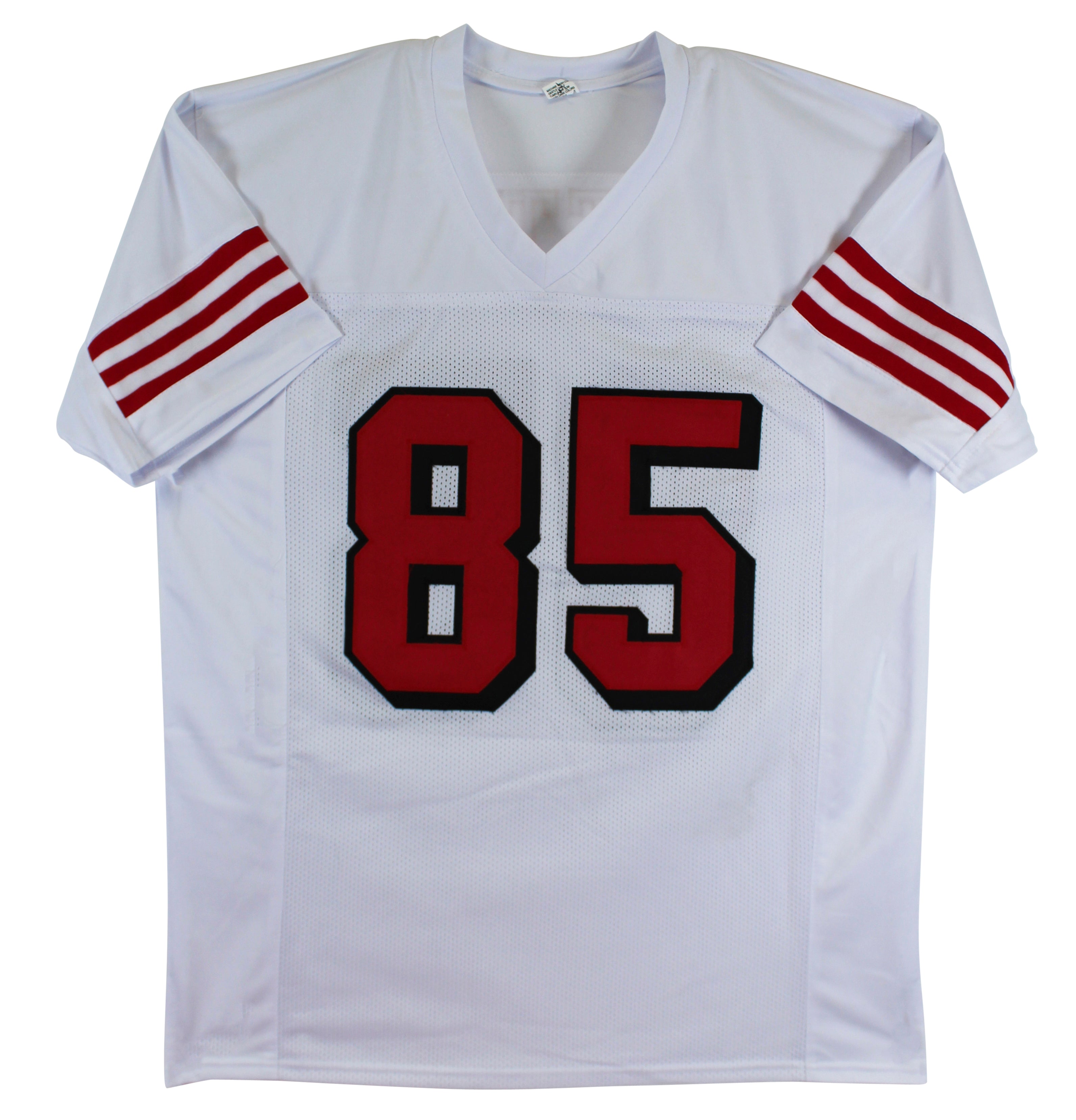 George Kittle Authentic Signed White Pro Style Jersey w/ Dropshadow BAS Witness