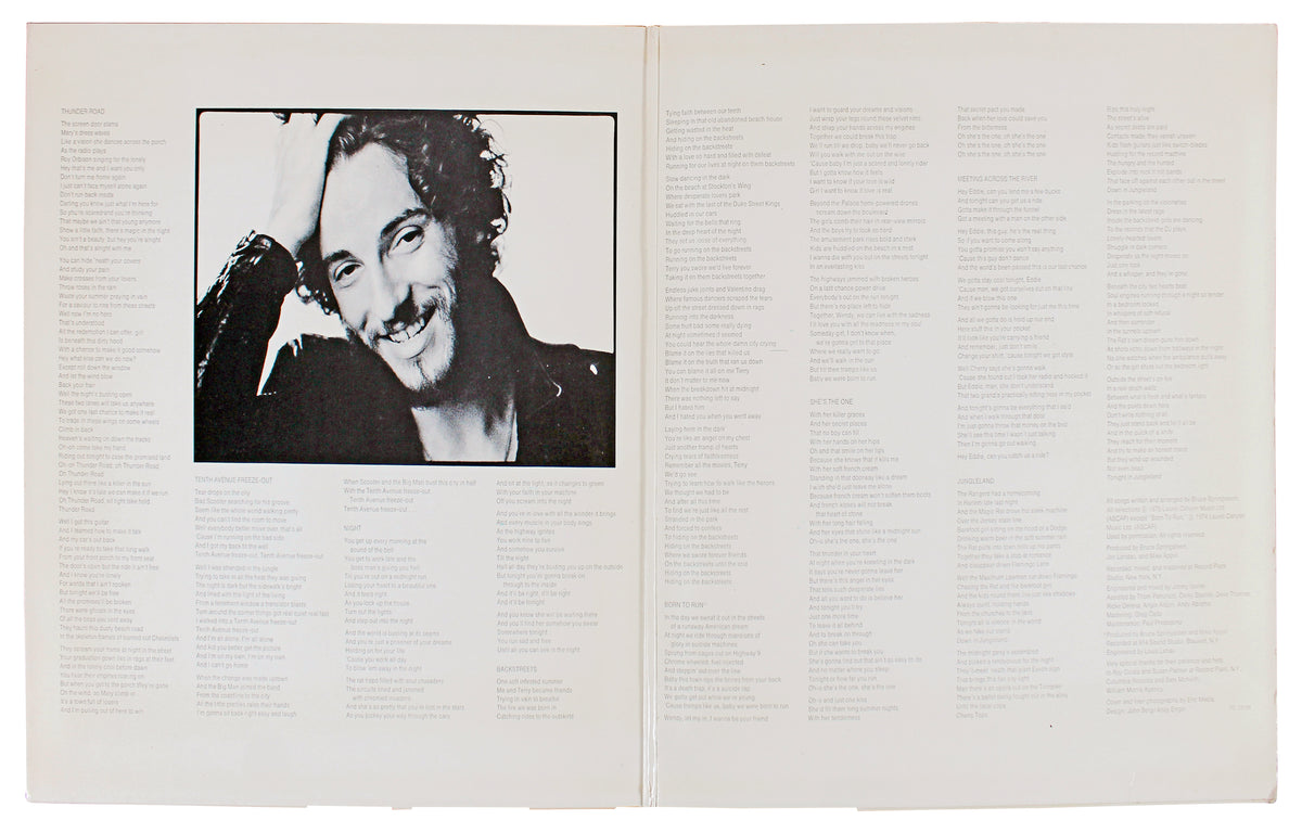 Bruce Springsteen Authentic Signed Born To Run Album Cover BAS #AD43141