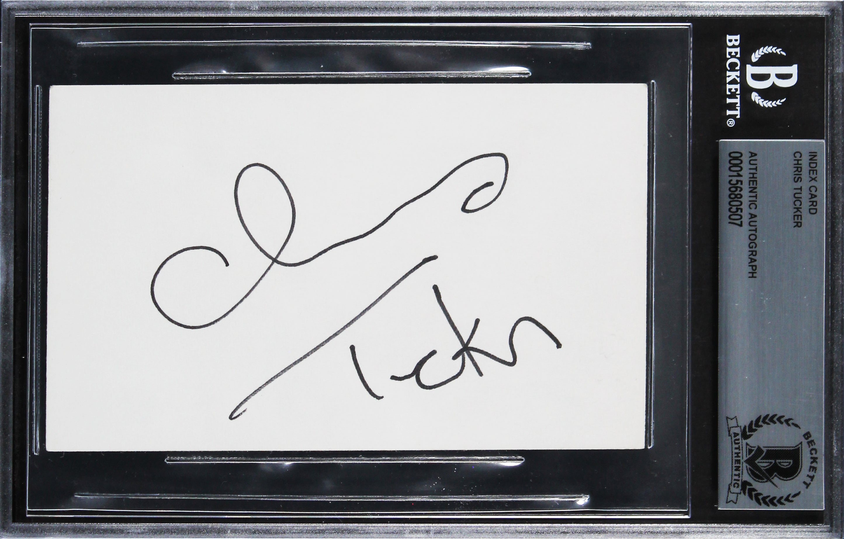 Chris Tucker Rush Hour Authentic Signed 3x5 Index Card Autographed BAS Slabbed