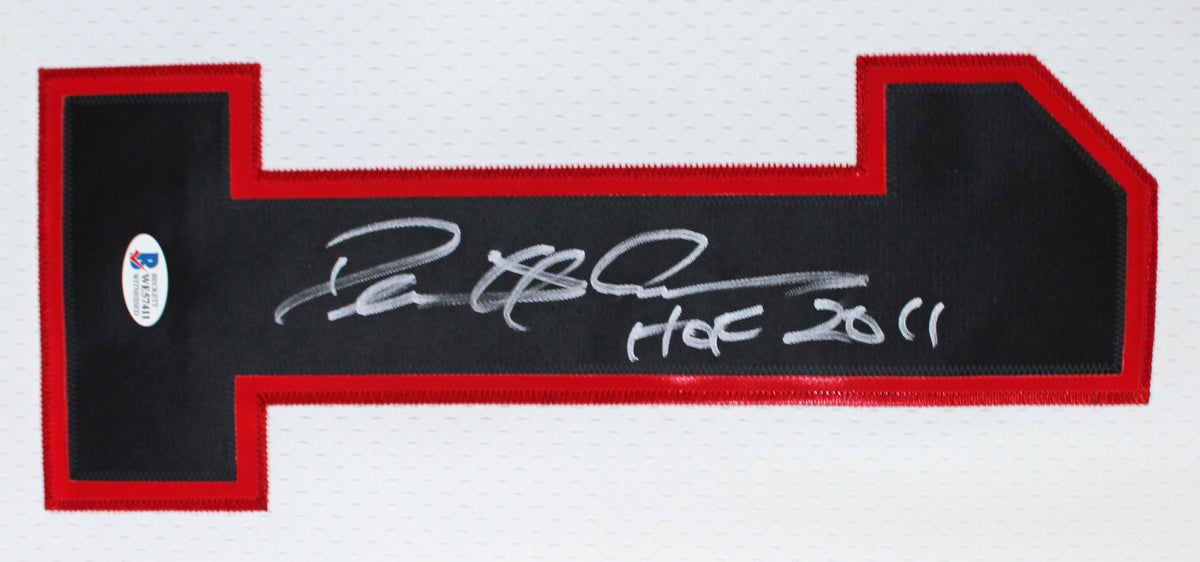 Falcons Deion Sanders "HOF 11" Signed White 1992 M&N NFL Legacy TB Jersey BAS