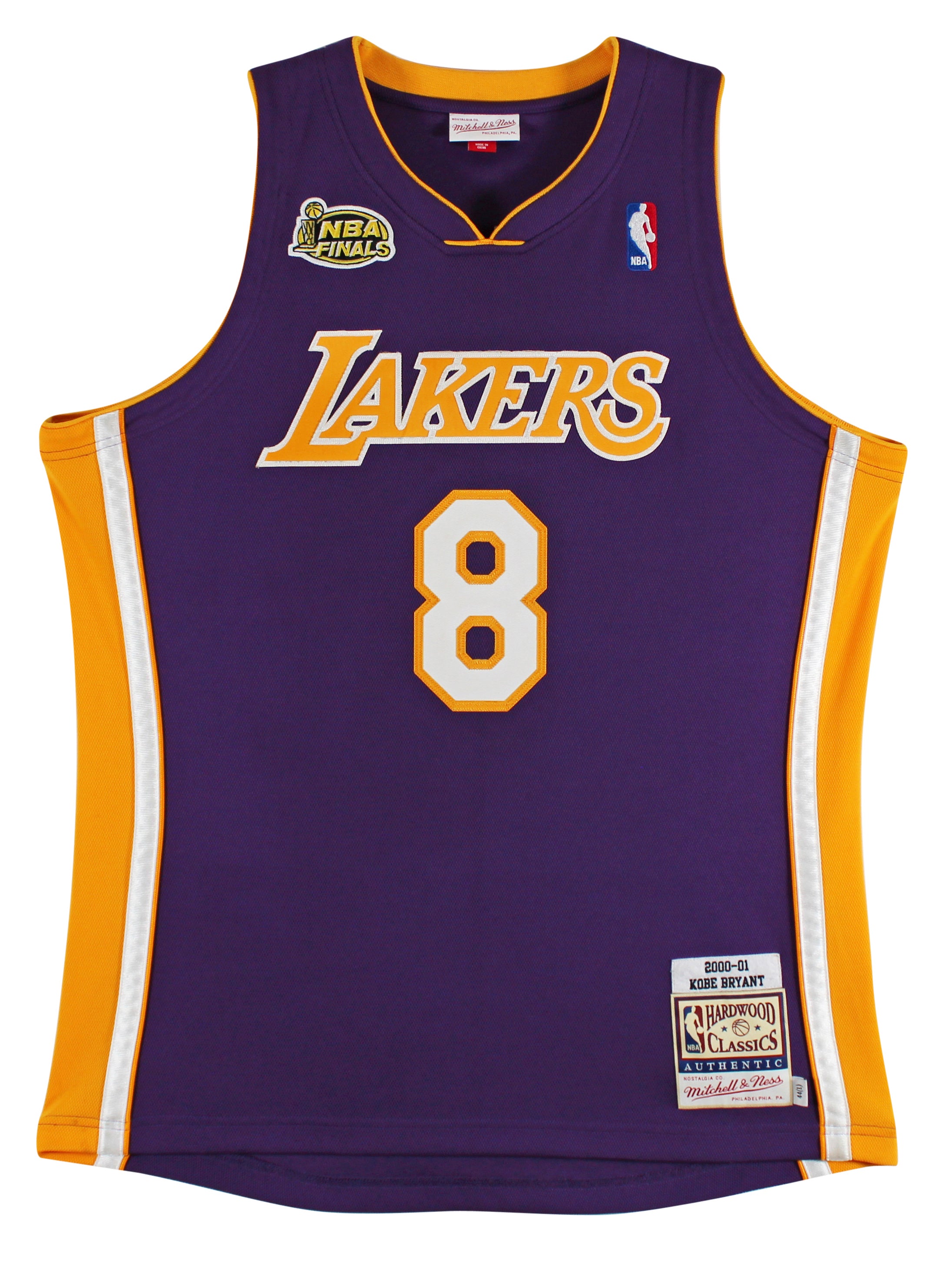 Lakers Kobe Bryant Signed Purple M&N 2000-01 TB HWC Framed Jersey BAS #AC33931