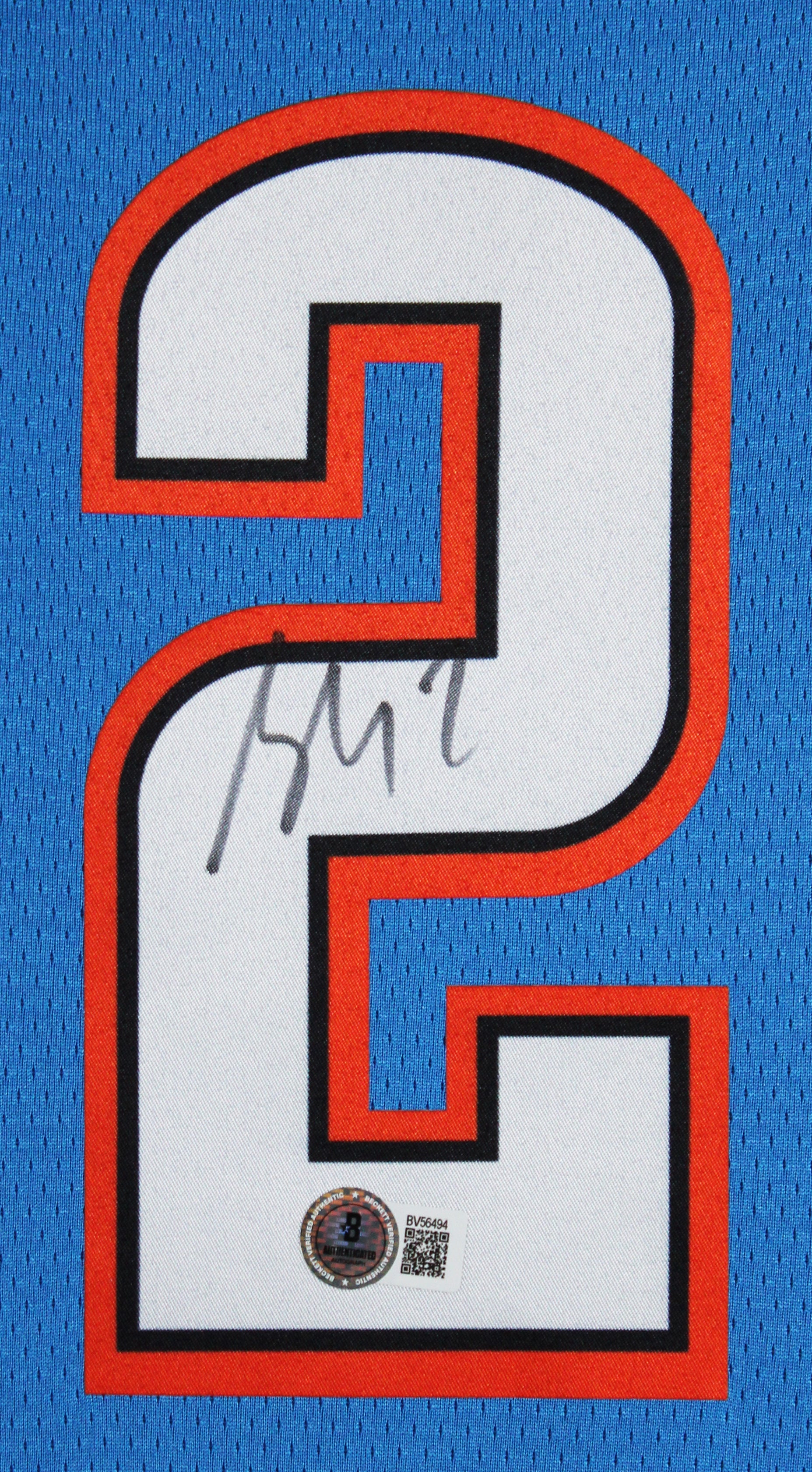 Thunder Shai Gilgeous-Alexander Signed Blue Nike Icon Edition Framed Jersey BAS