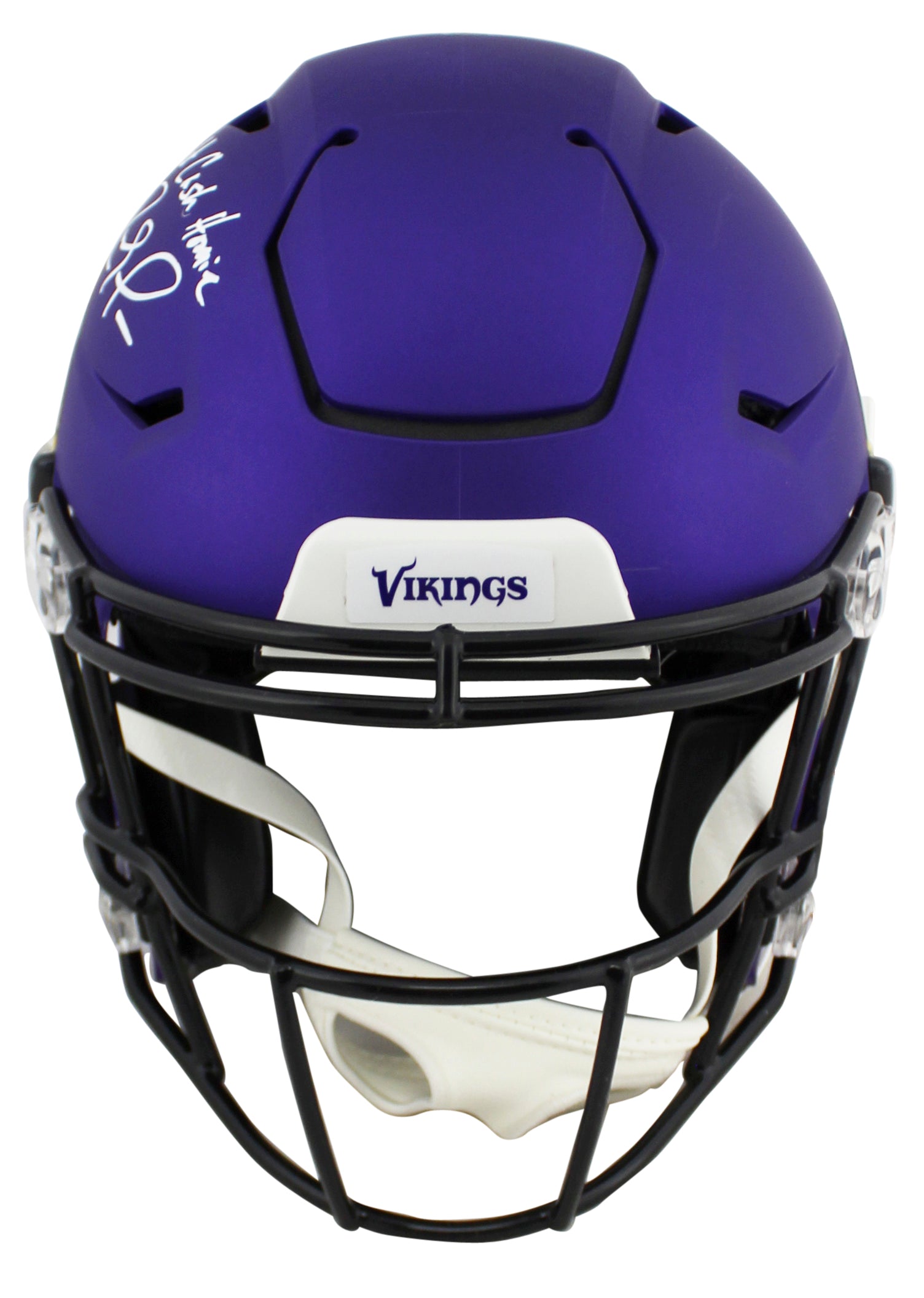 Vikings Randy Moss "SCH" Signed Speed Flex Full Size Helmet BAS Witnessed