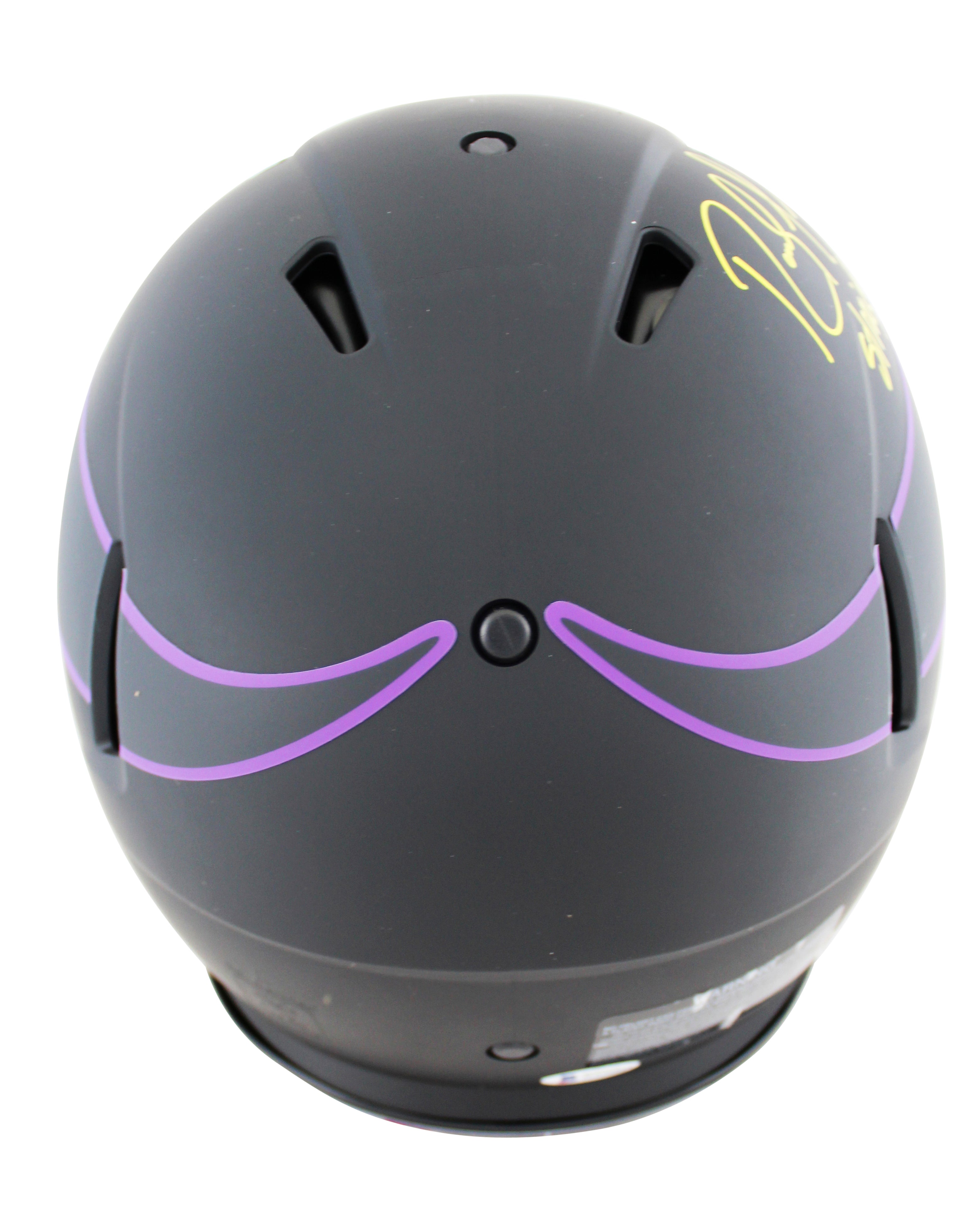 Vikings Randy Moss "SCH" Signed Eclipse F/S Speed Proline Helmet W/ Case BAS Wt