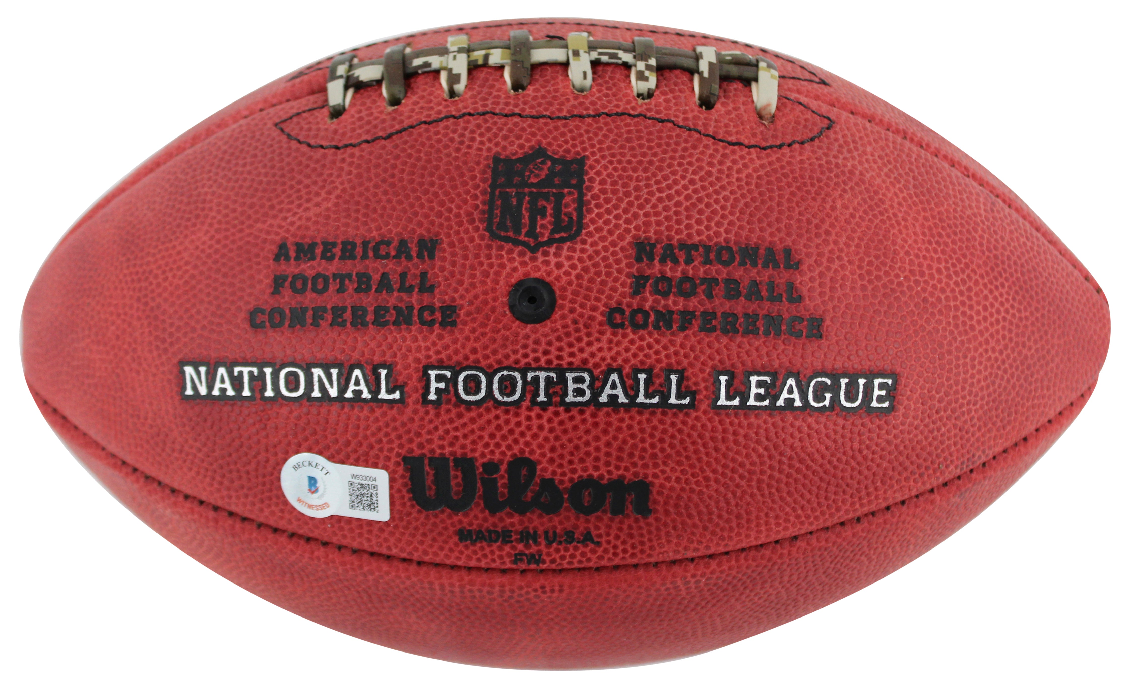 Vikings Randy Moss Signed Official "The Duke" Team Showcase Nfl Football BAS Wit