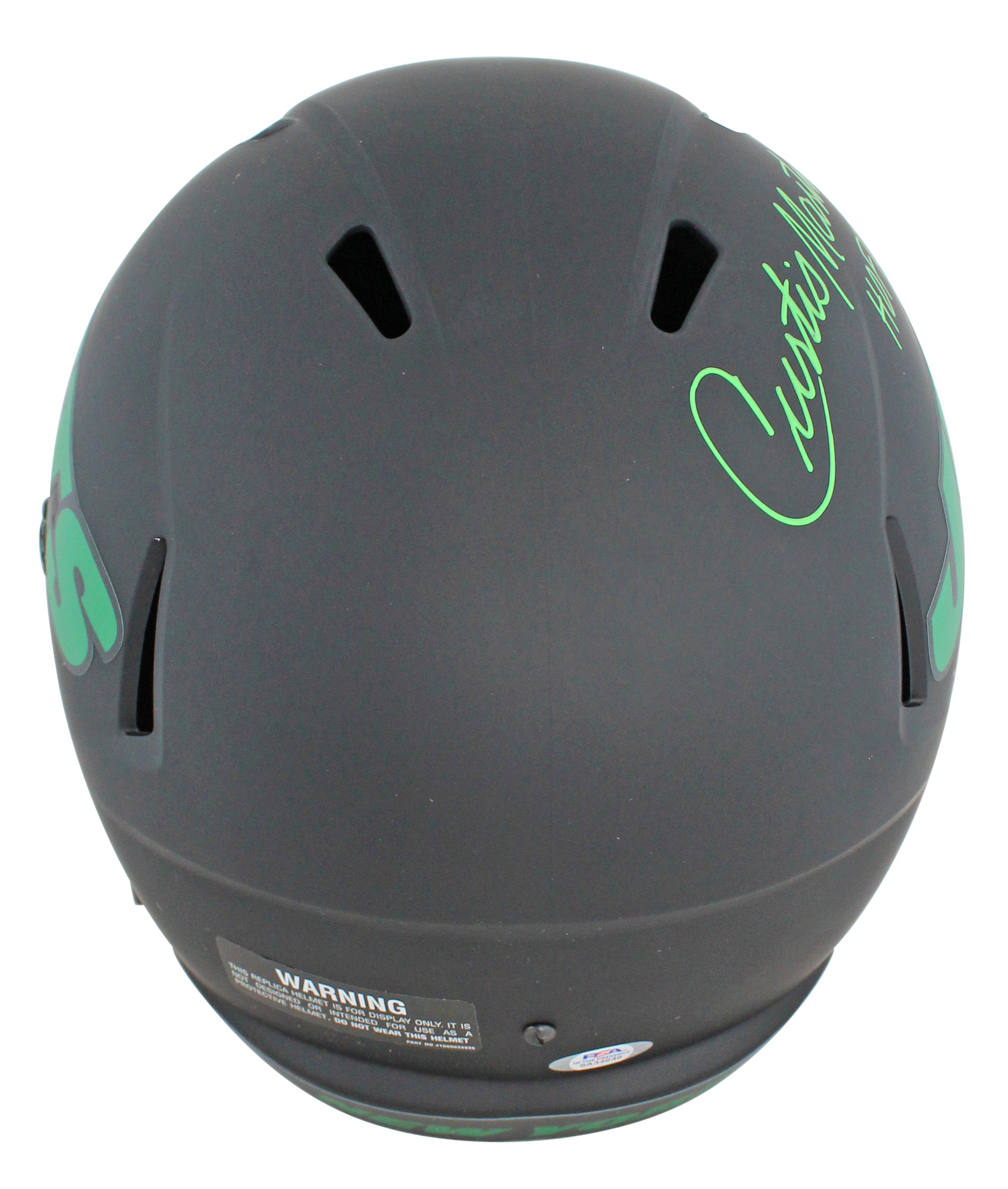 Jets Curtis Martin "HOF 12" Signed Eclipse Full Size Speed Rep Helmet PSA Itp