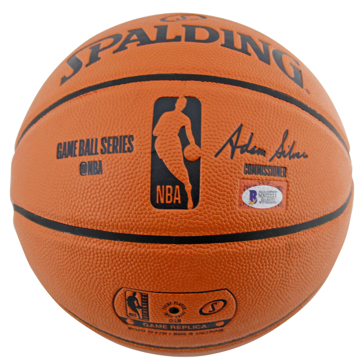 Lakers Magic Johnson Authentic Signed Spalding Basketball BAS Witnessed #MJ02221