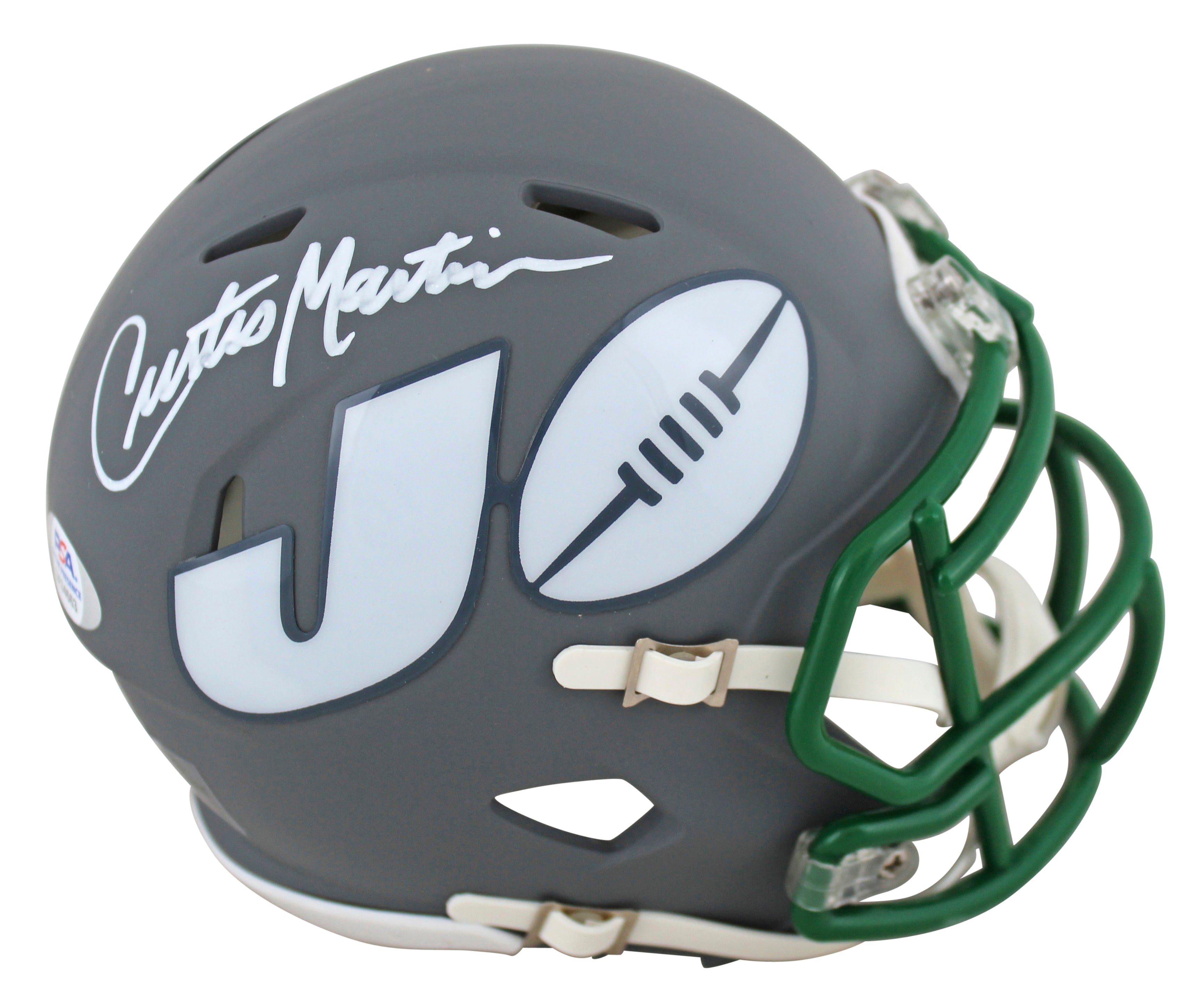 Jets Curtis Martin Authentic Signed AMP Speed Mini Helmet PSA/DNA Itp