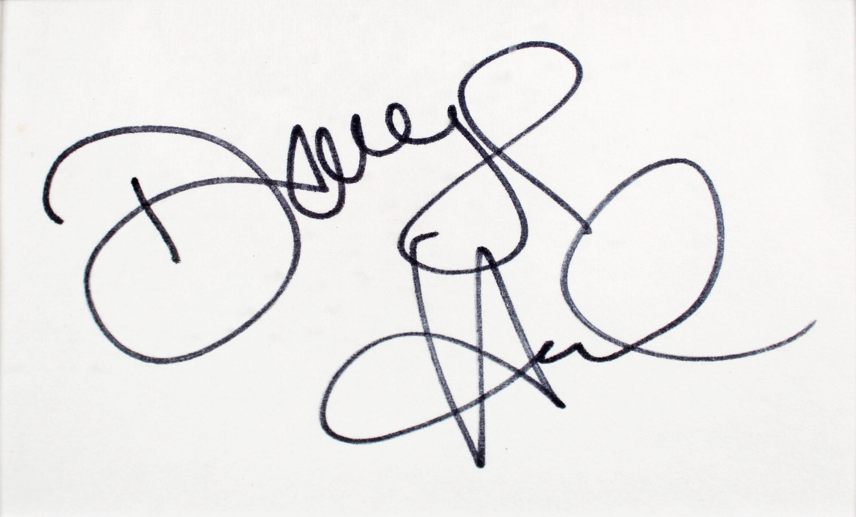 Daryl Hannah & Tom Hanks Splash Signed Index Card Framed Display BAS #AC26577