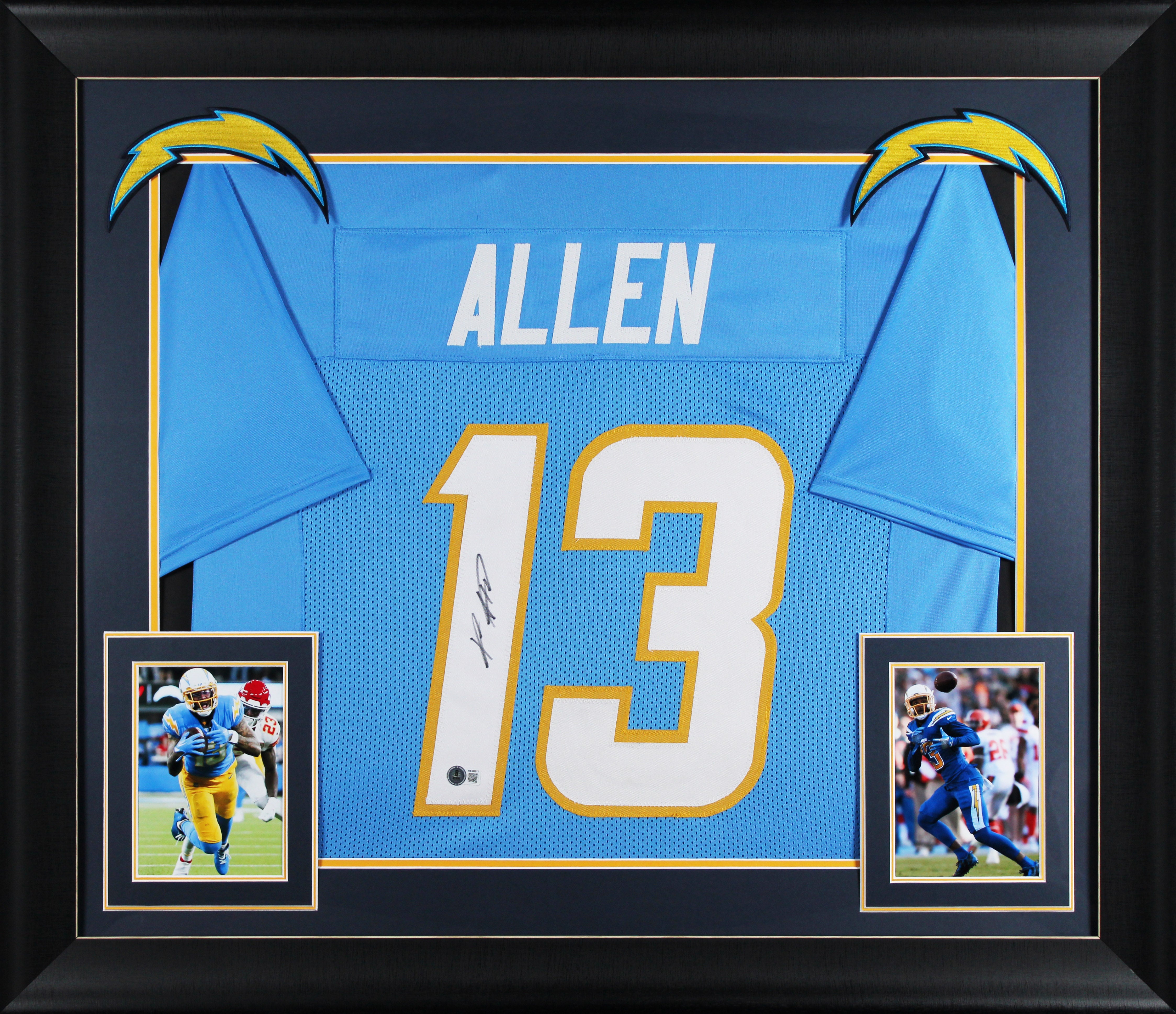 Keenan Allen Authentic Signed Powder Blue Pro Style Framed Jersey BAS Witnessed