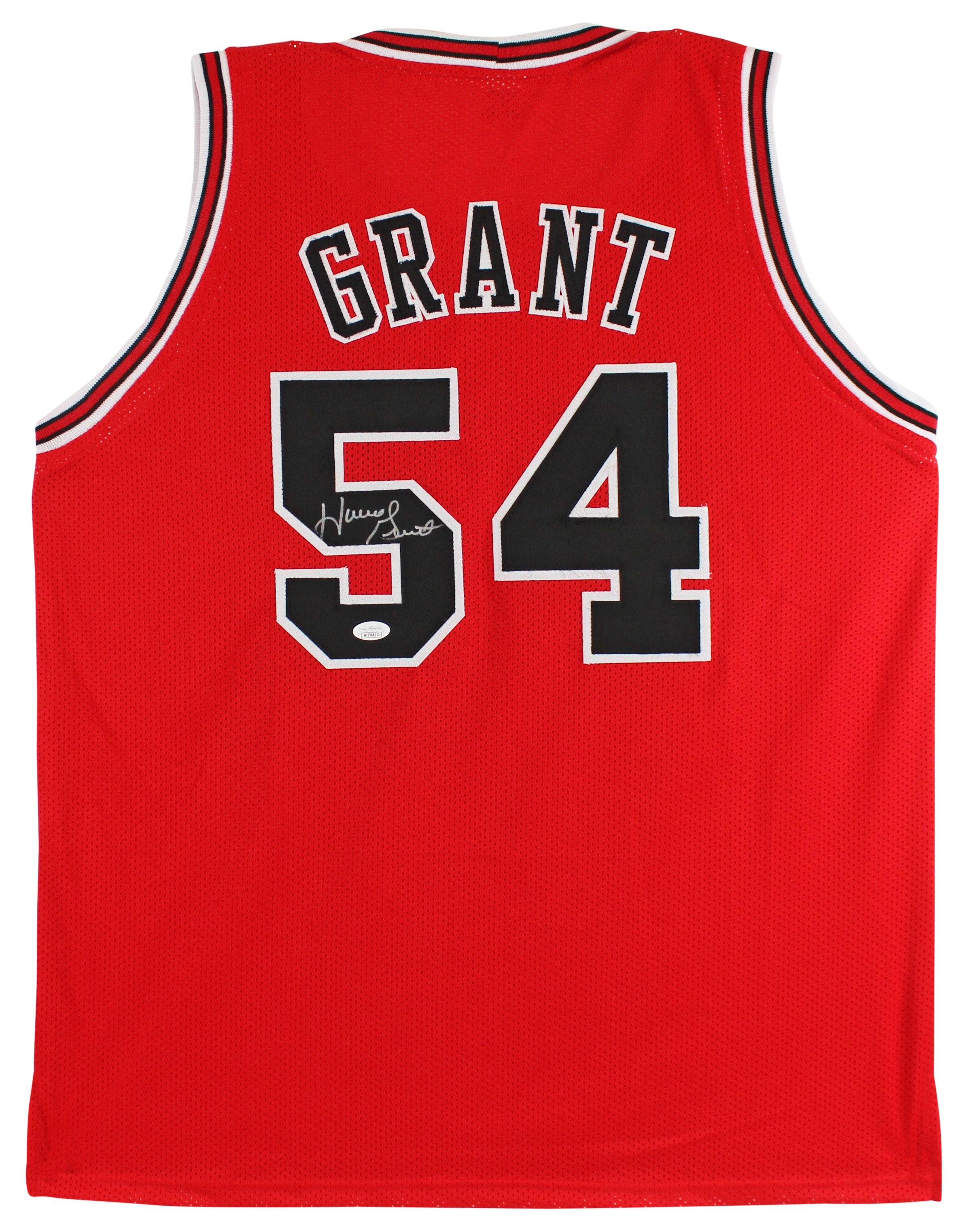 Horace Grant Authentic Signed Red Pro Style Jersey Autographed JSA Witness