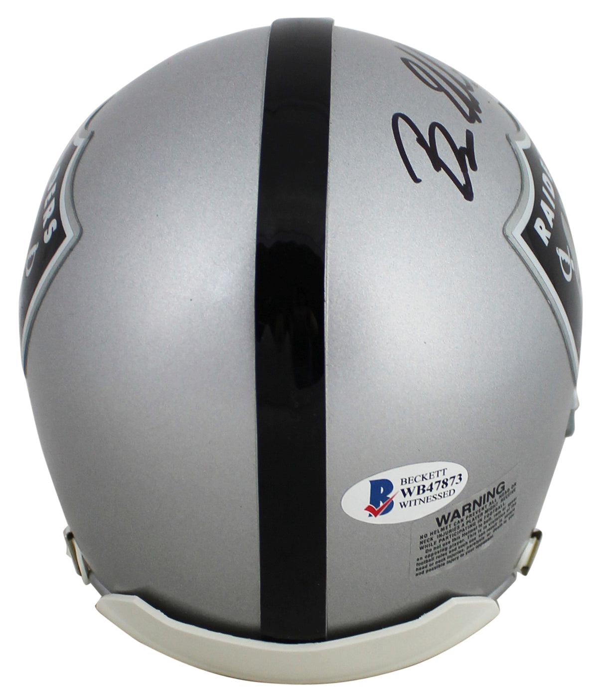 Raiders Bryan Edwards Authentic Signed Rep Mini Helmet BAS Witnessed