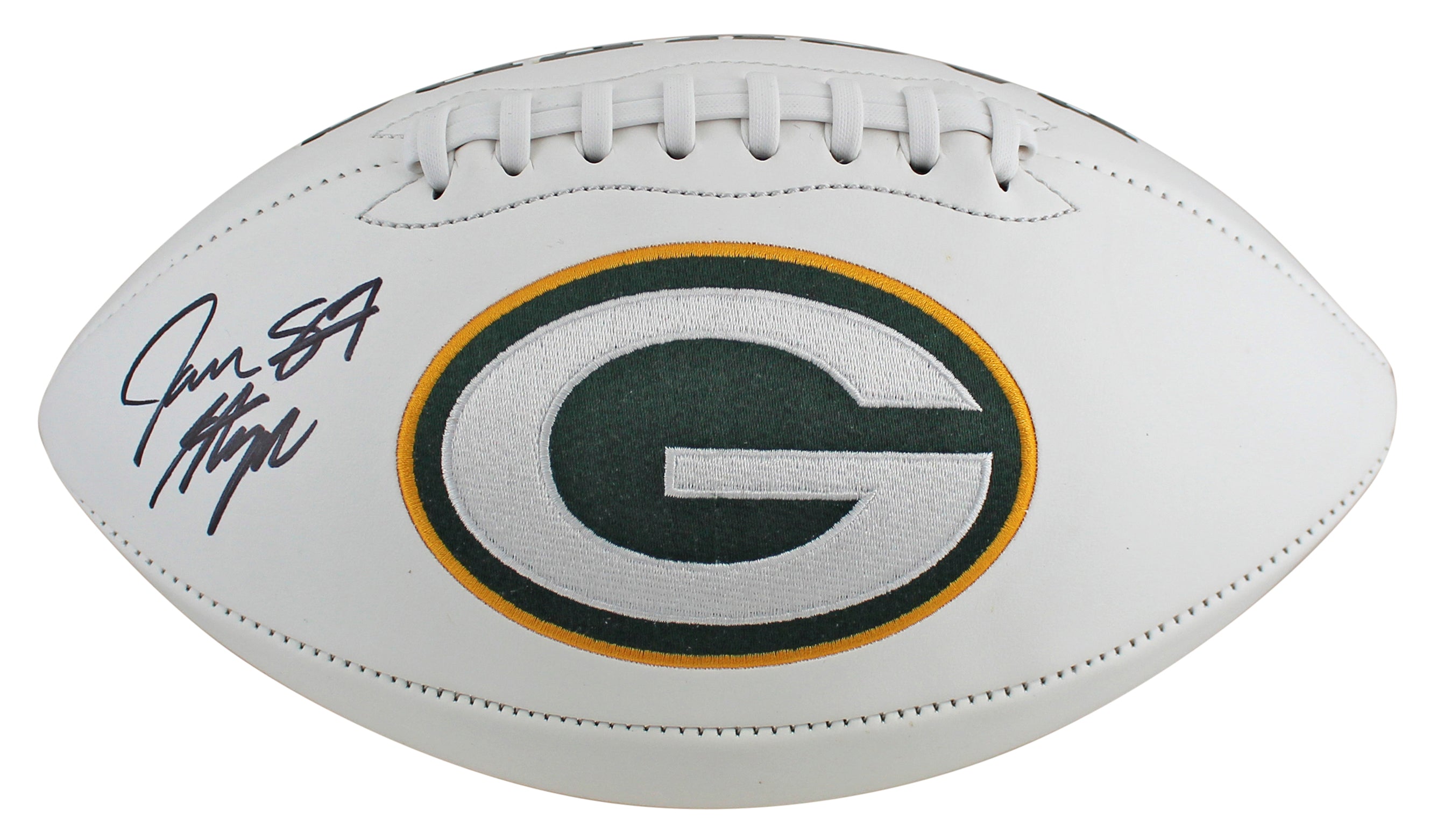 Packers Jace Sternberger Authentic Signed White Panel Logo Football BAS Witness