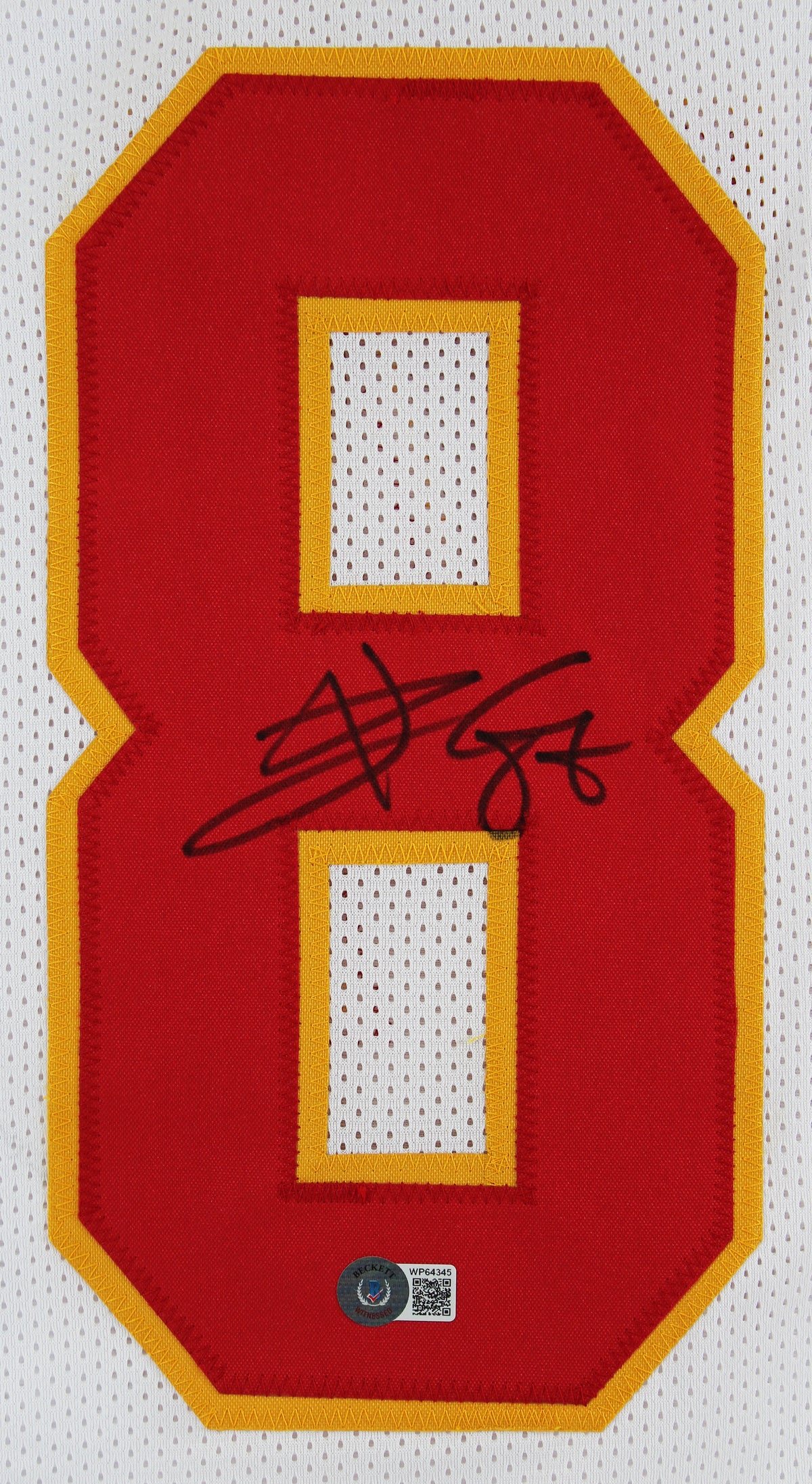 Travis Kelce Authentic Signed White Pro Style Jersey Autographed BAS Witnessed