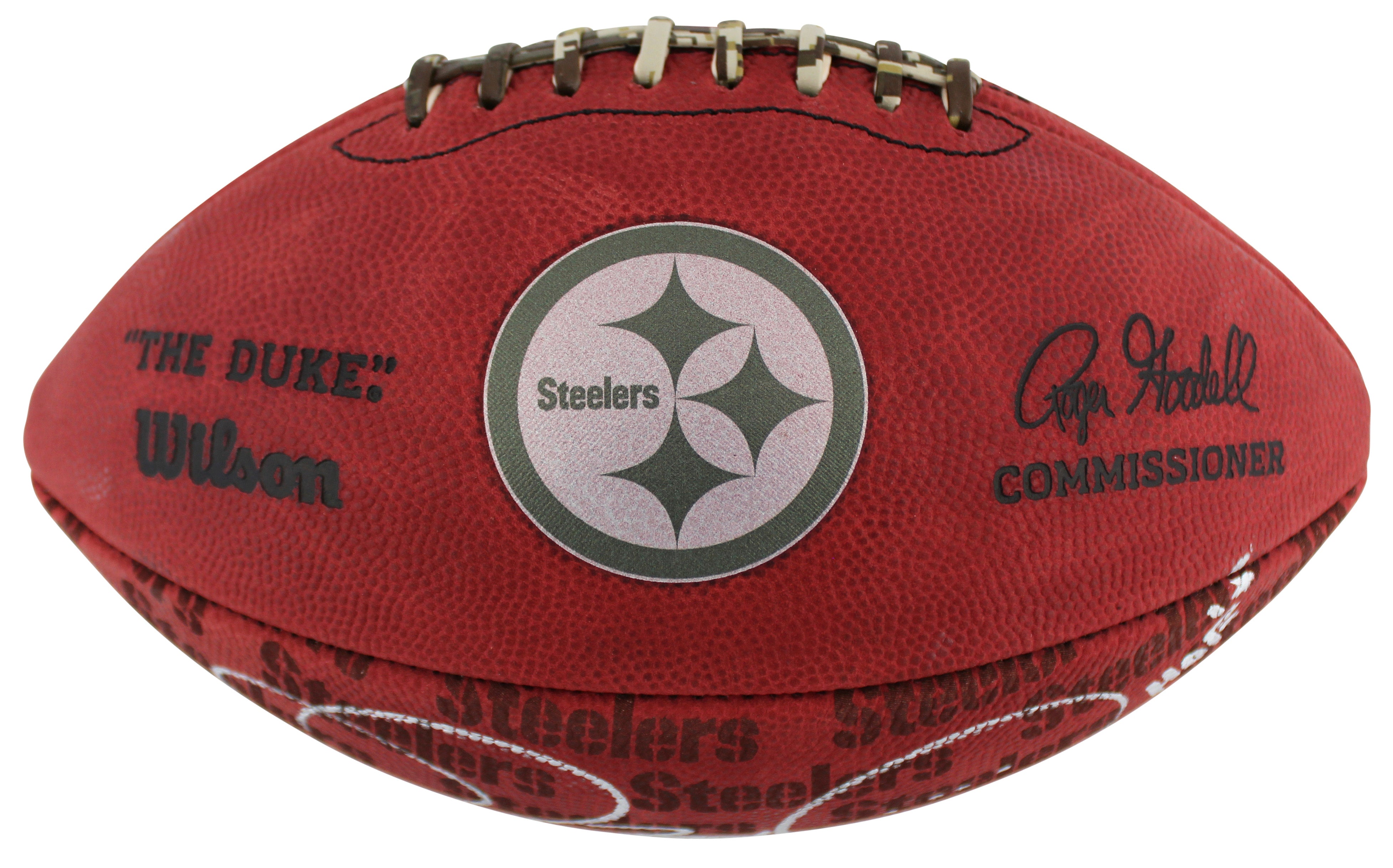 Steelers Jerome Bettis "2x Insc" Signed The Duke Team Showcase Nfl Football BAS