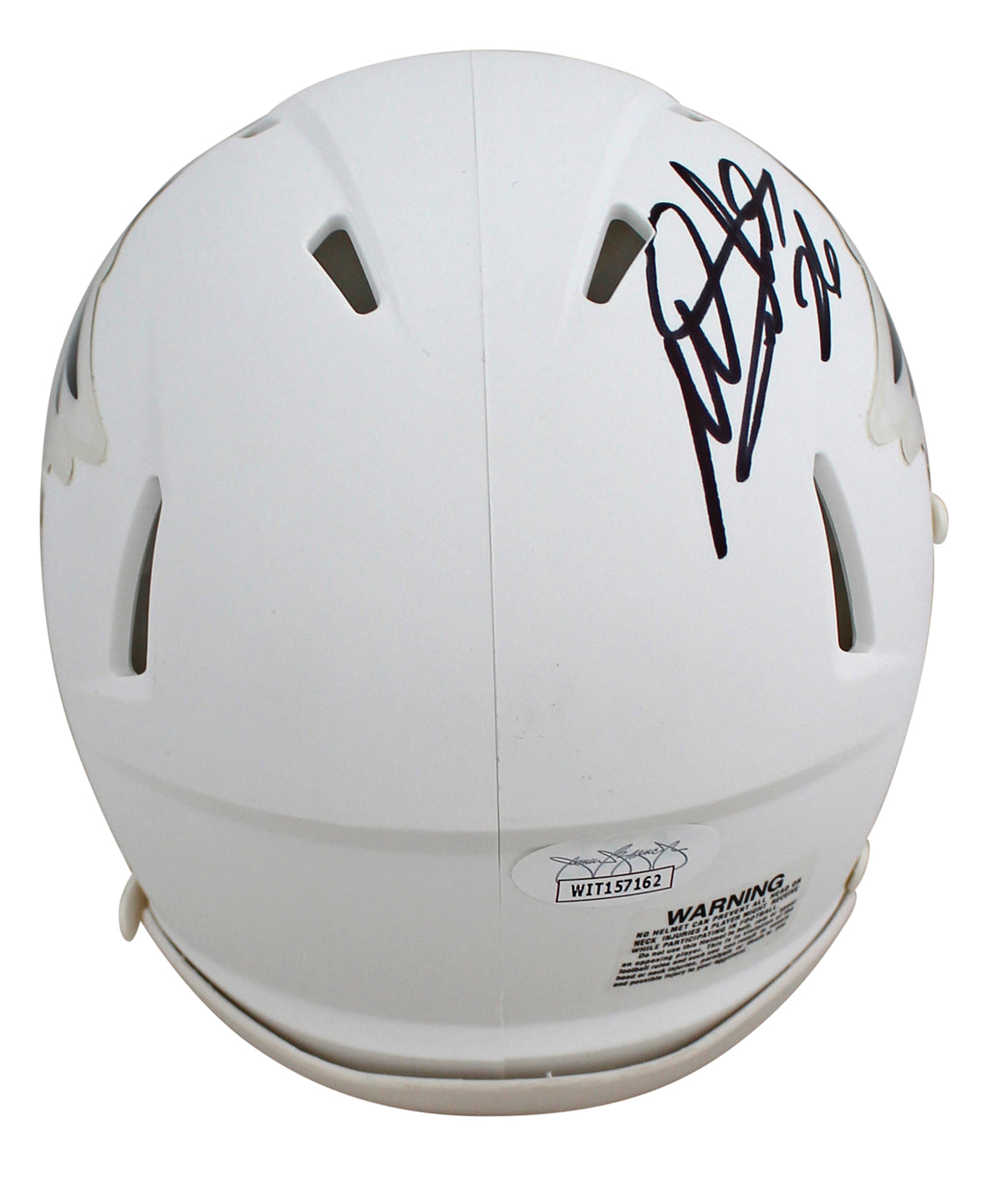 Eagles Miles Sanders Signed Flat White Speed Mini Helmet Autographed JSA Witness