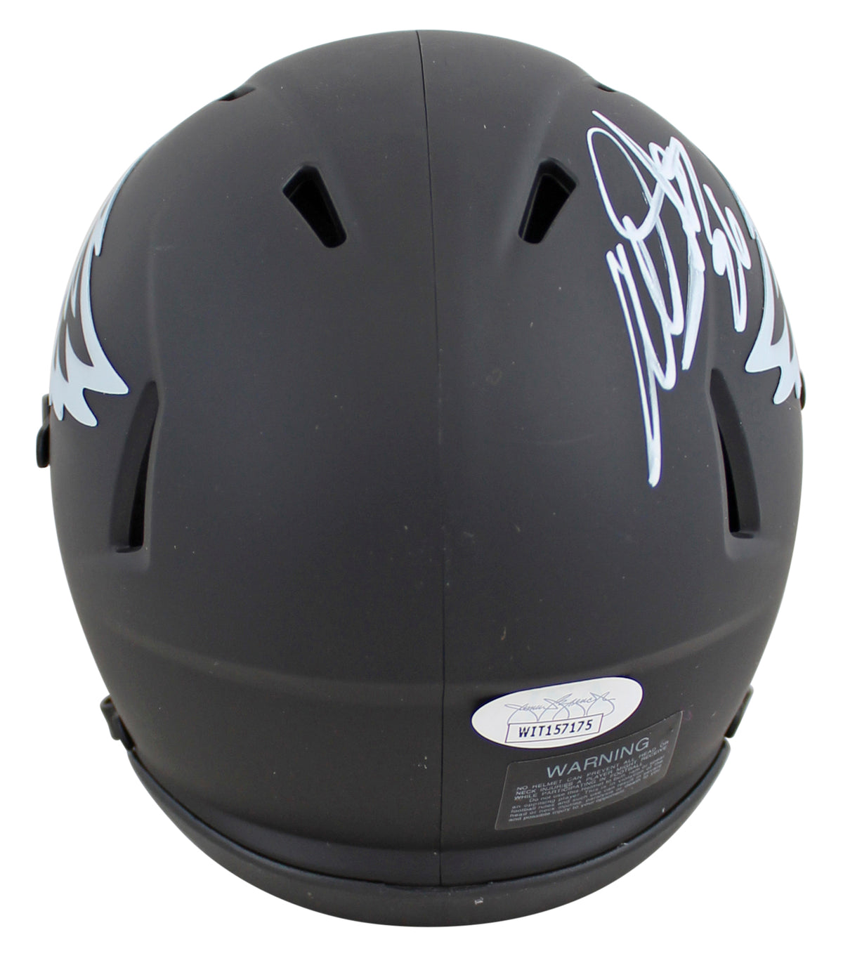 Eagles Miles Sanders Authentic Signed Eclipse Speed Mini Helmet JSA Witness