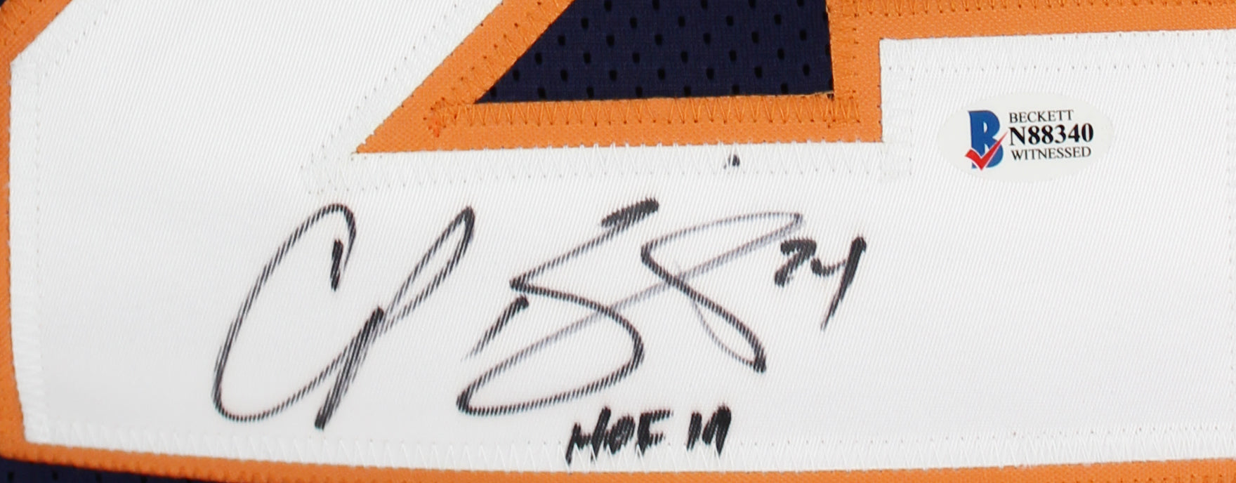 Champ Bailey "HOF 19" Authentic Signed Navy Blue Pro Style Jersey BAS Witnessed