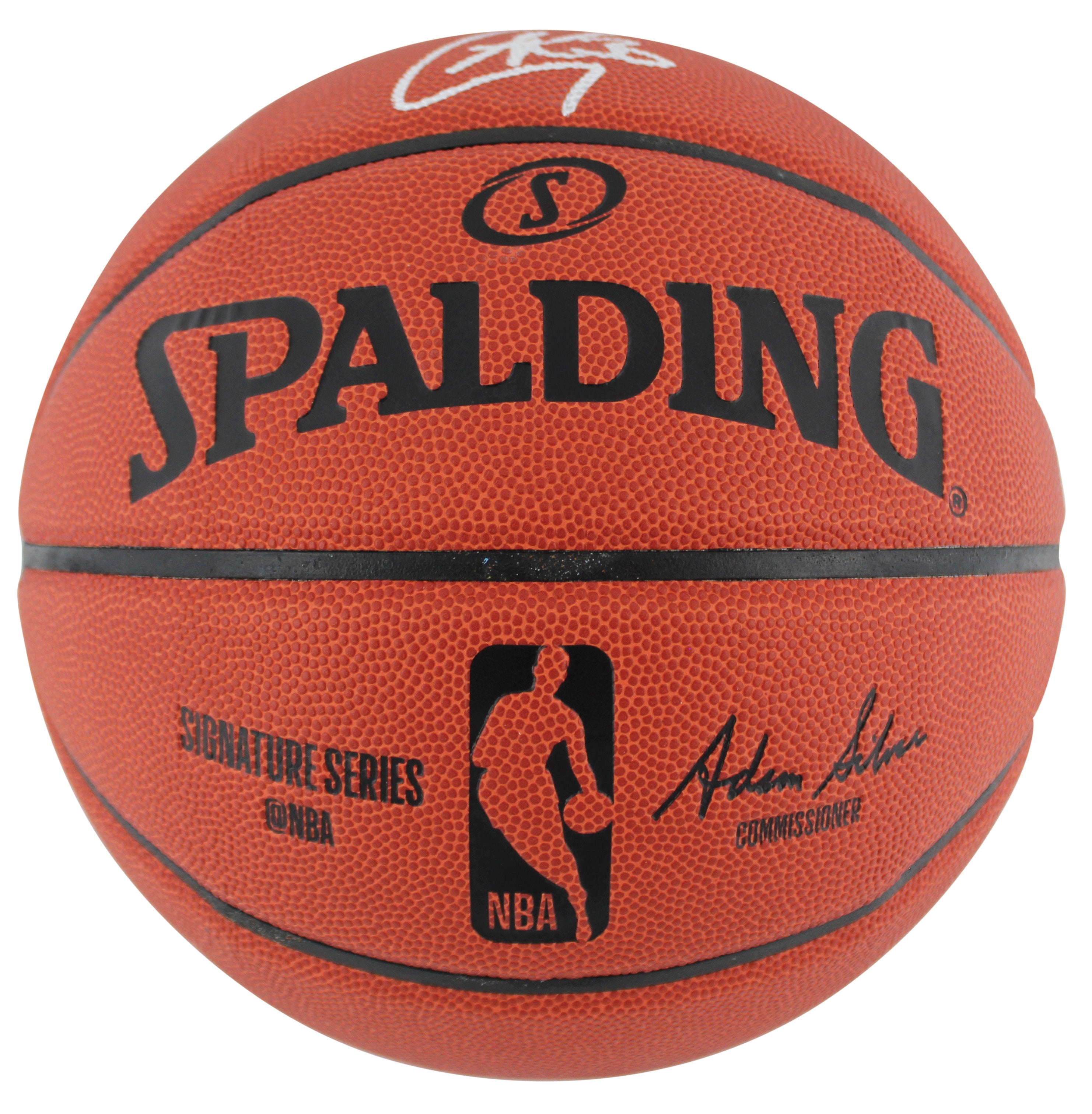 Warriors Stephen Curry Signed Spalding Indoor/Outdoor Basketball w/ Case JSA