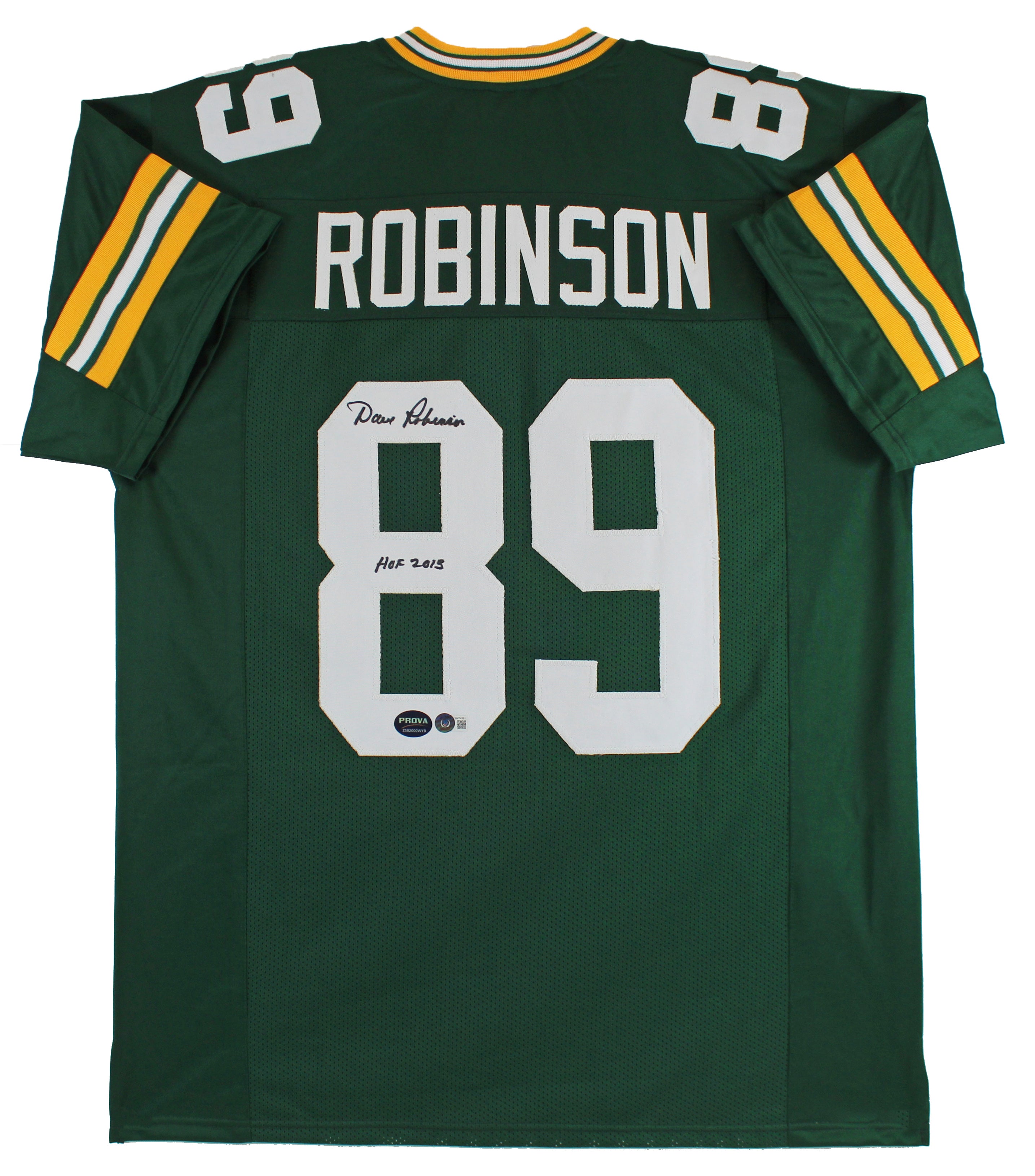 Packers Dave Robinson "HOF 13" Authentic Signed Green Jersey BAS Witnessed